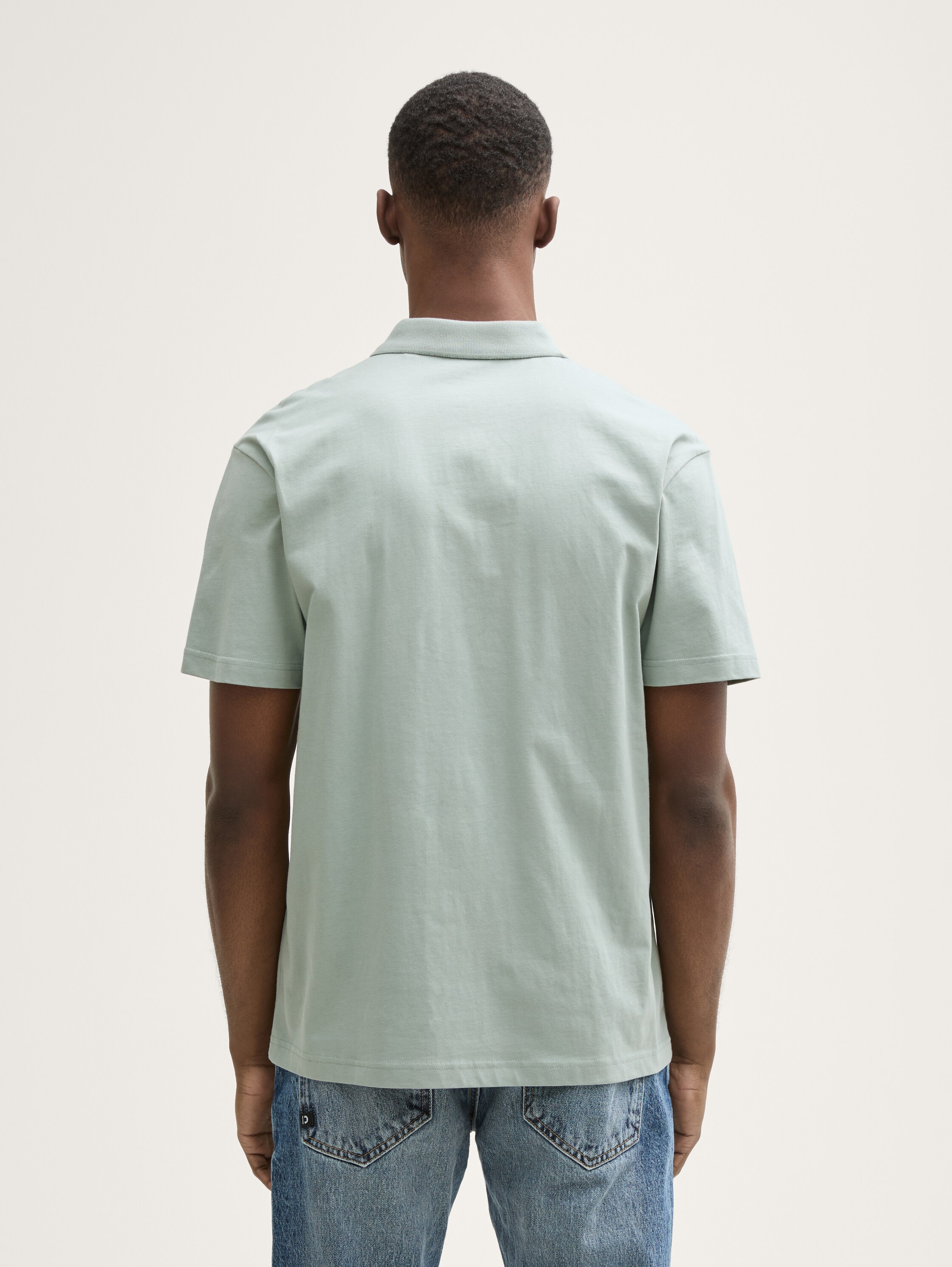 Relaxed Fit Jersey Poloshirt aus Baumwolle - light_ice_blue - 