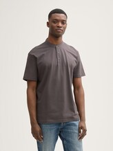 Relaxed poloshirt met opstaande kraag - Pavement Grey