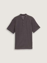 Relaxed poloshirt met opstaande kraag - Pavement Grey