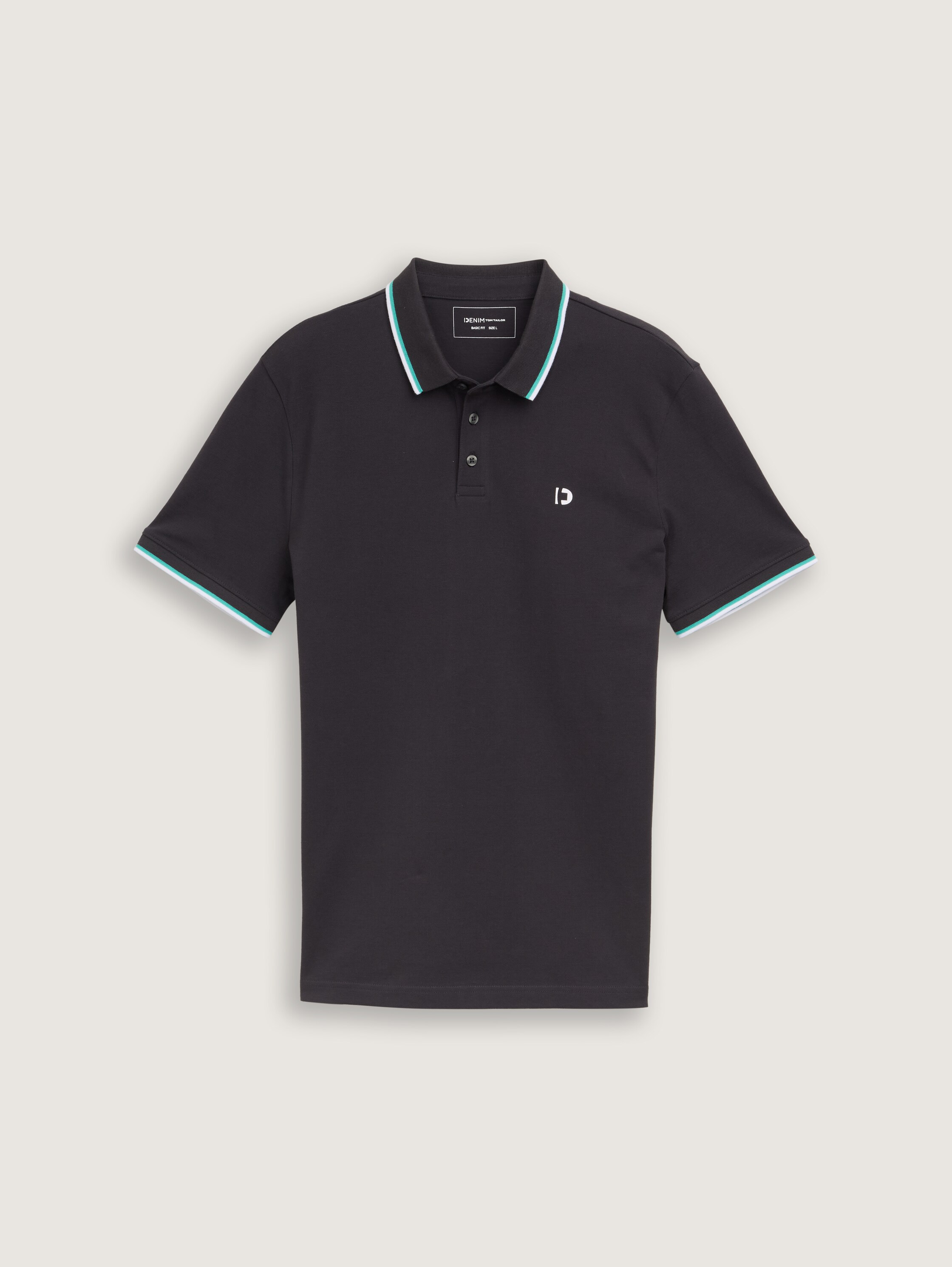 Piqué Poloshirt mit Logo-Print - coal_grey_1 - 