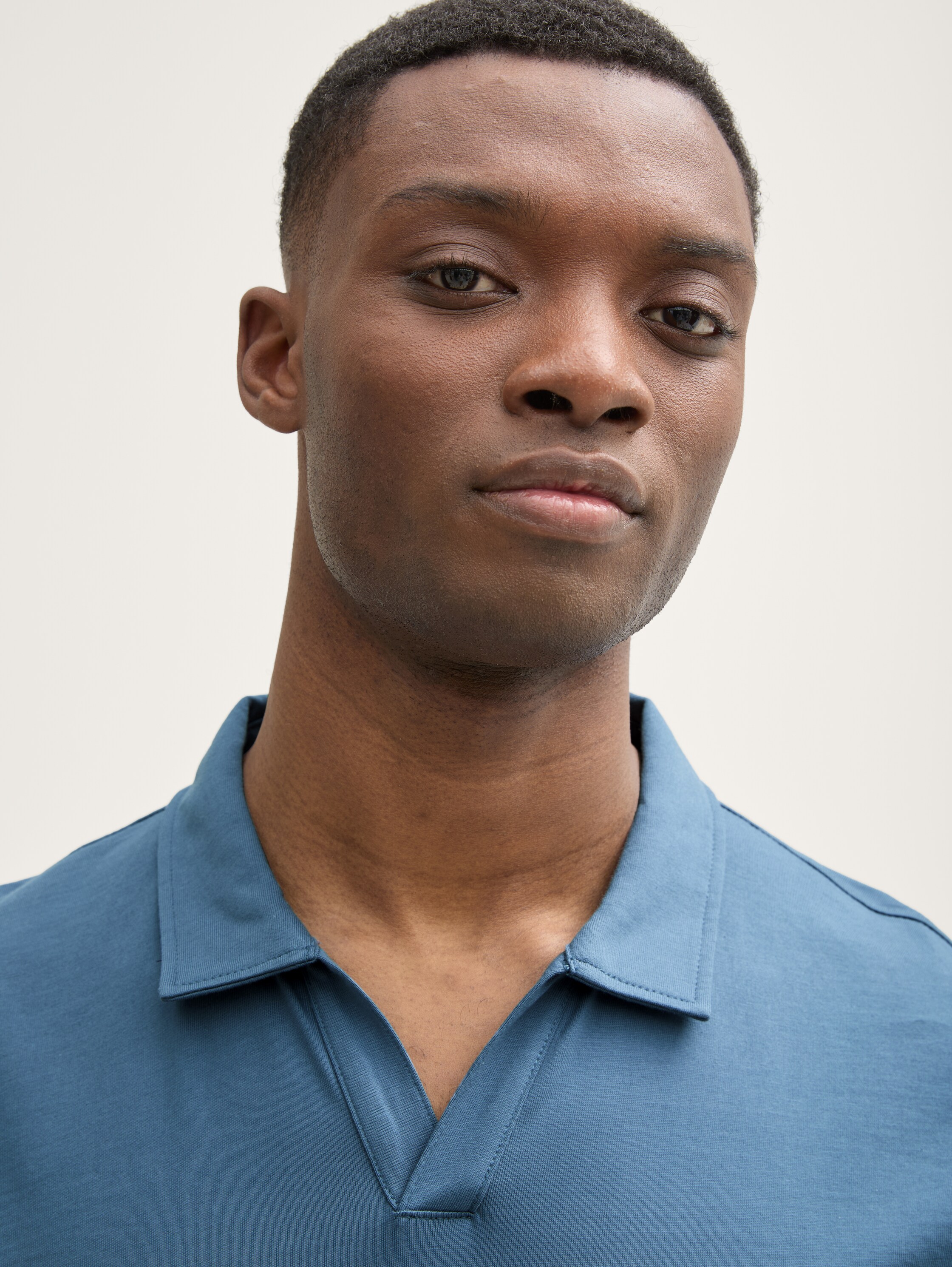 Relaxed Fit Jersey Poloshirt aus Baumwolle - mystical_blue - 