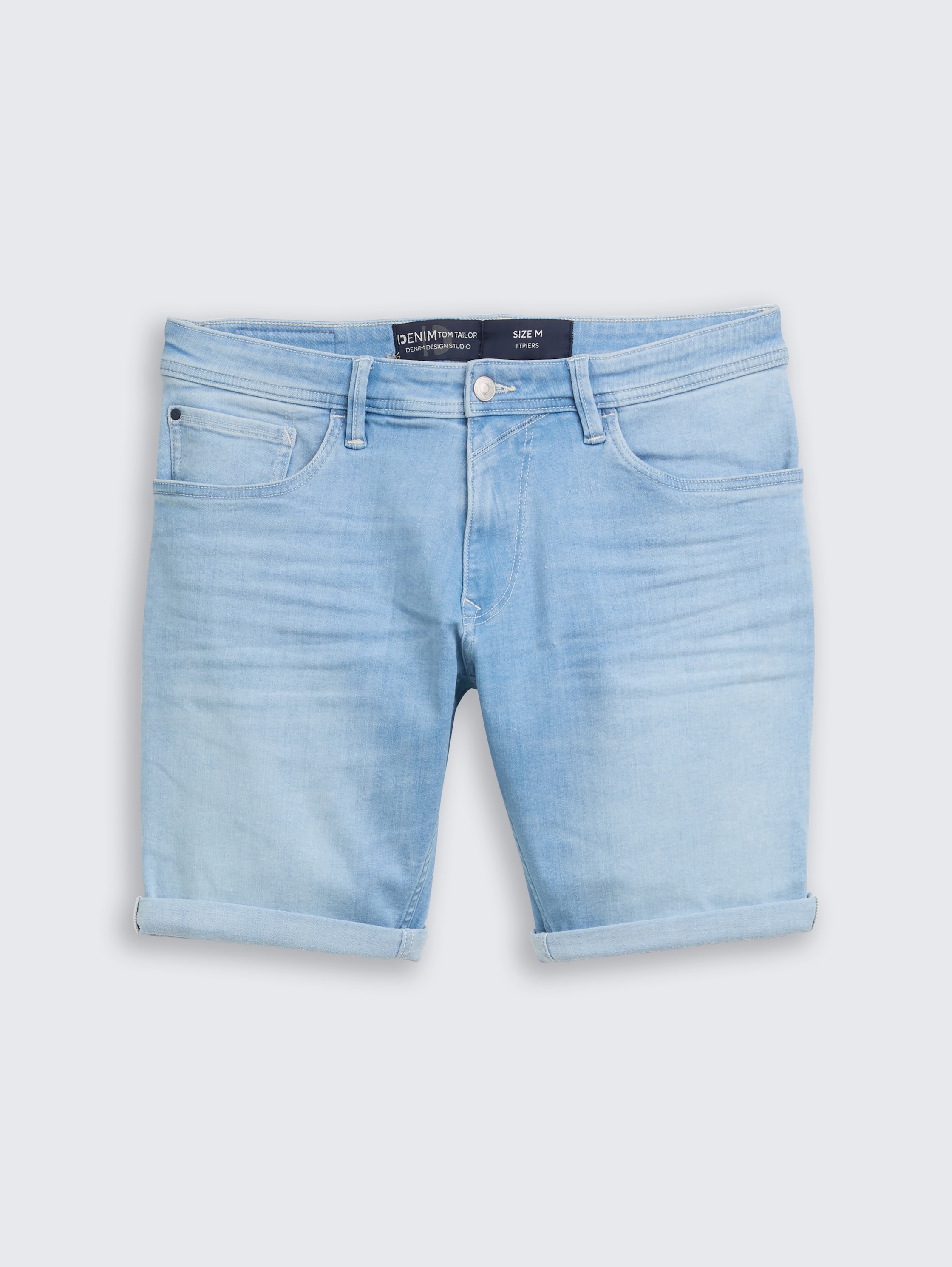 TTPIERS SLIM Jeans Shorts - light_bright_blue - 