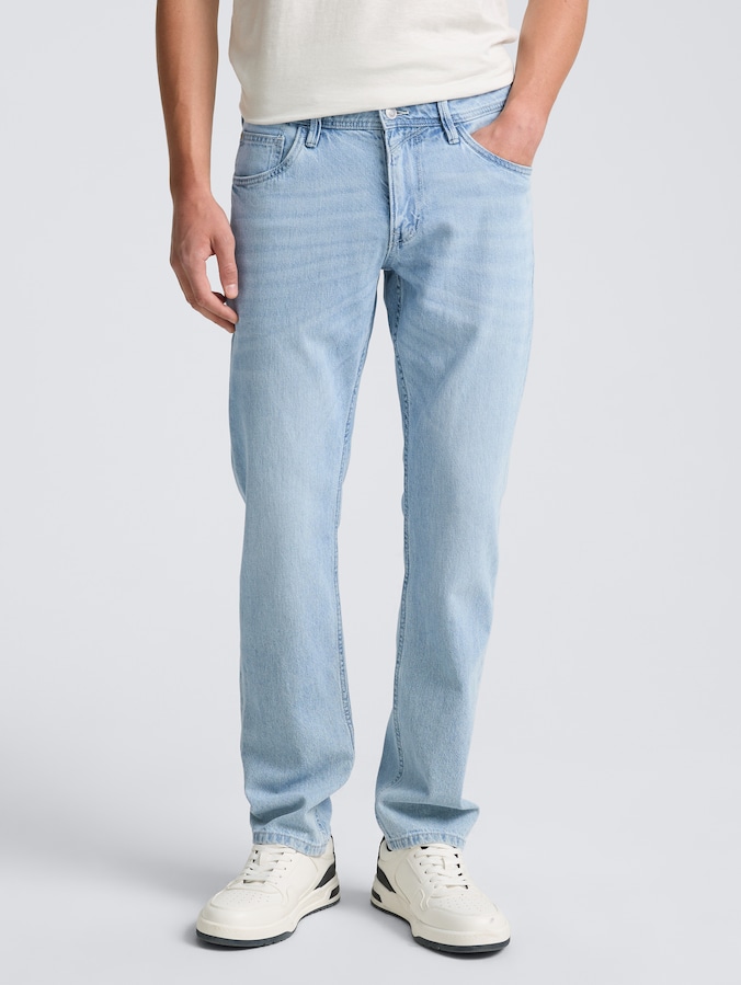 TTAEDAN STRAIGHT Jeans aus Baumwolle von Denim Male, light stone wash denim