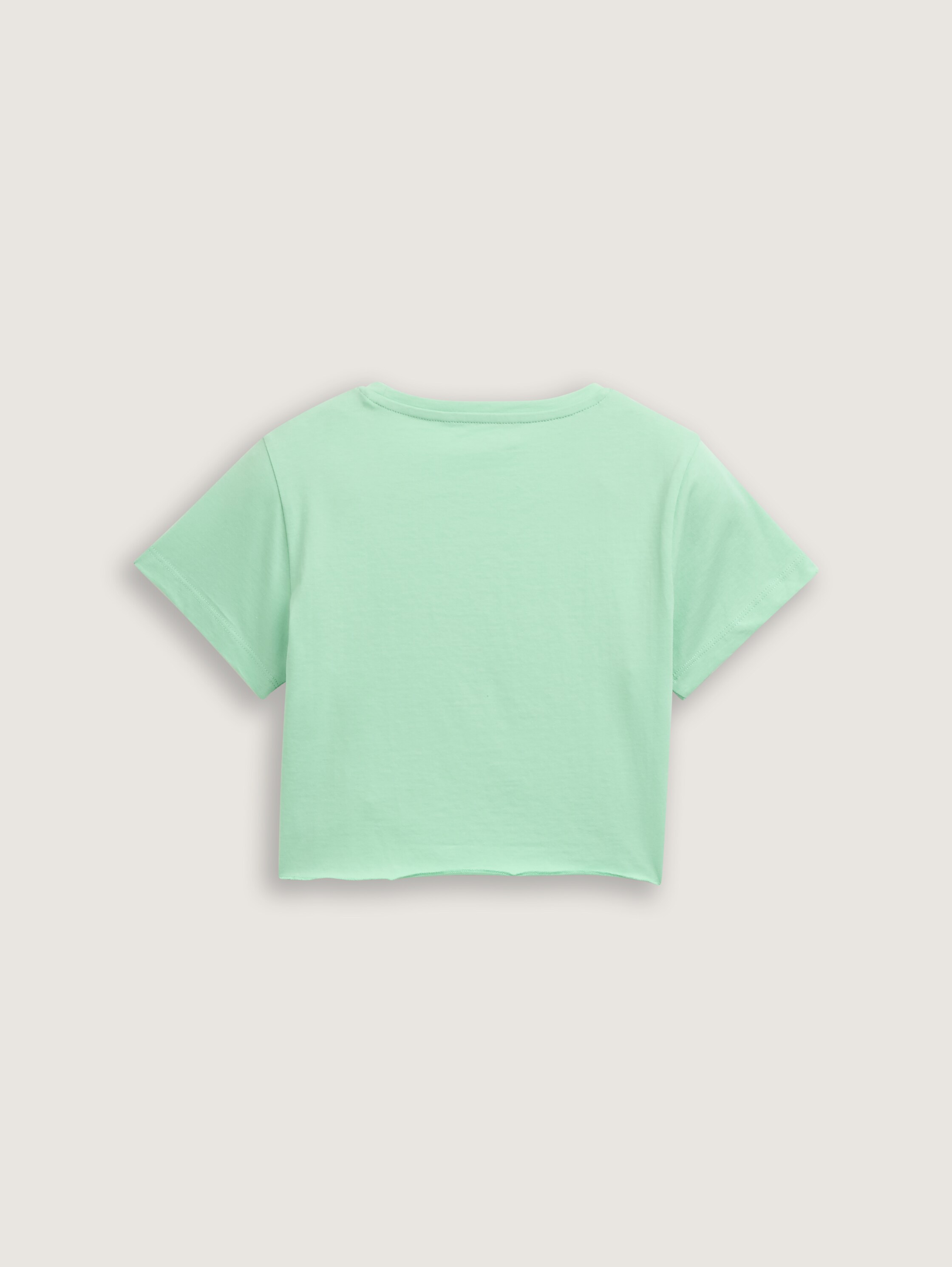 Cropped T-Shirt mit Print - light_garden_green - 