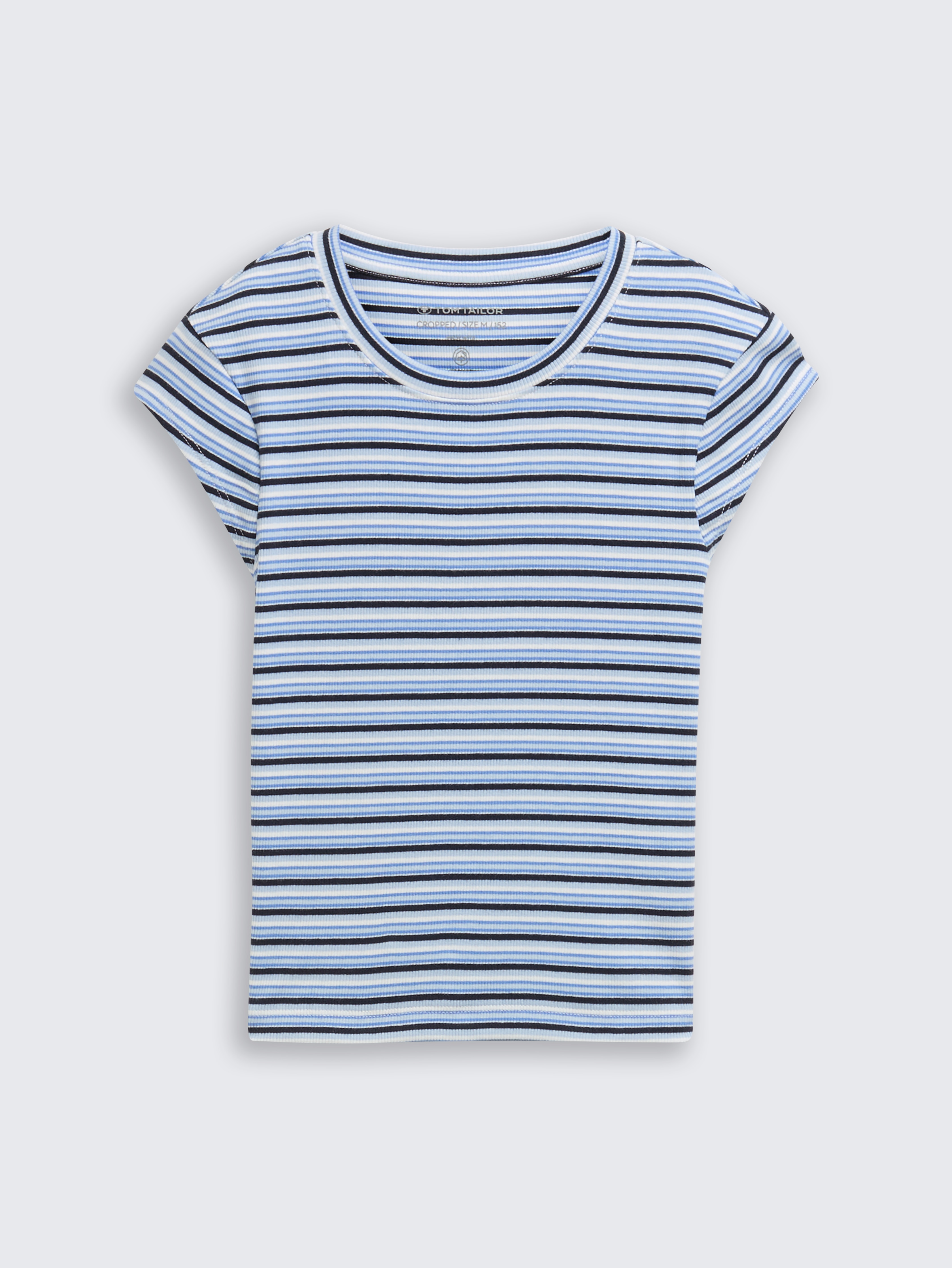 Cropped T-shirt with a ribbed texture by Tom Tailor