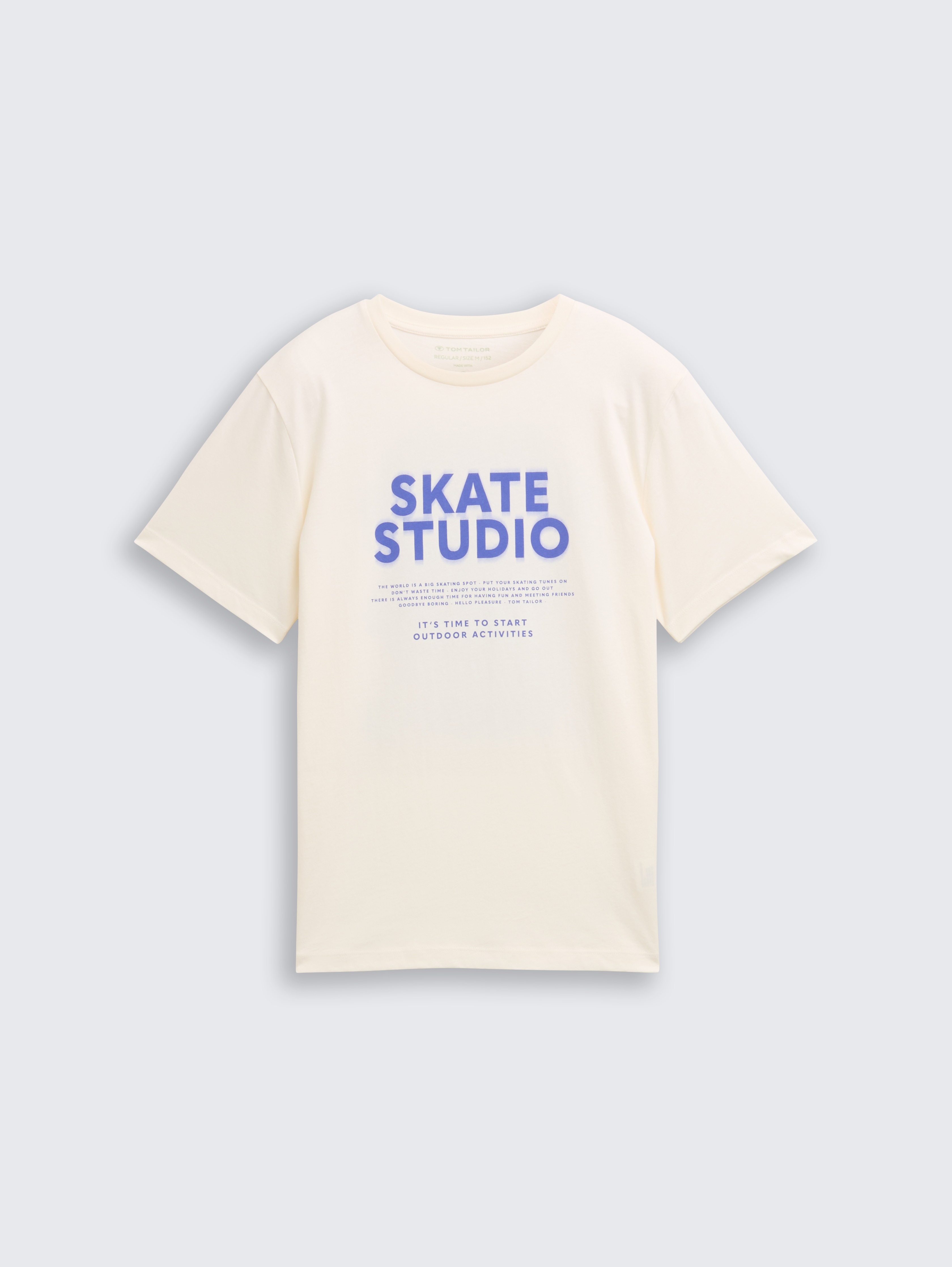 T-Shirt mit Print von Teen Boys, Wool White