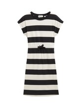 Ausgewählt, Mini-Kleid mit Streifenmuster von Tom Tailor, schwarz