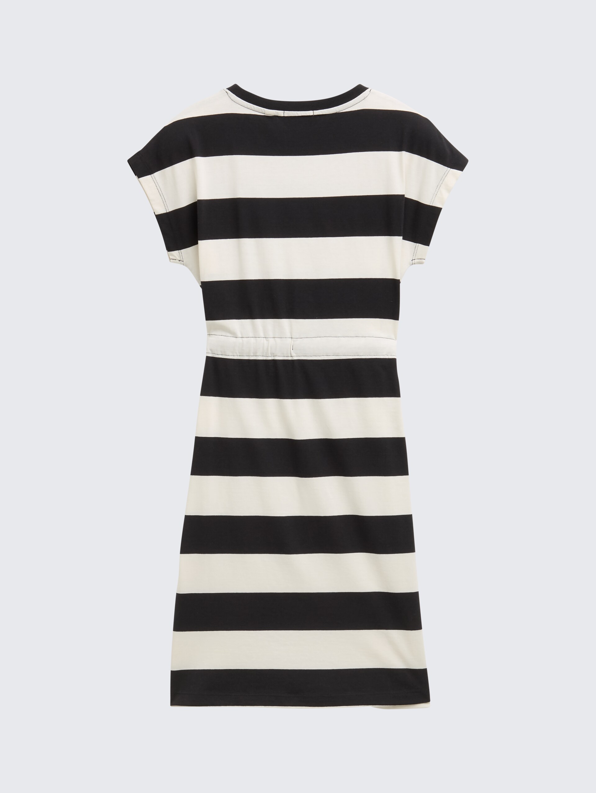 Mini-Kleid mit Streifenmuster - black and white bold stripe