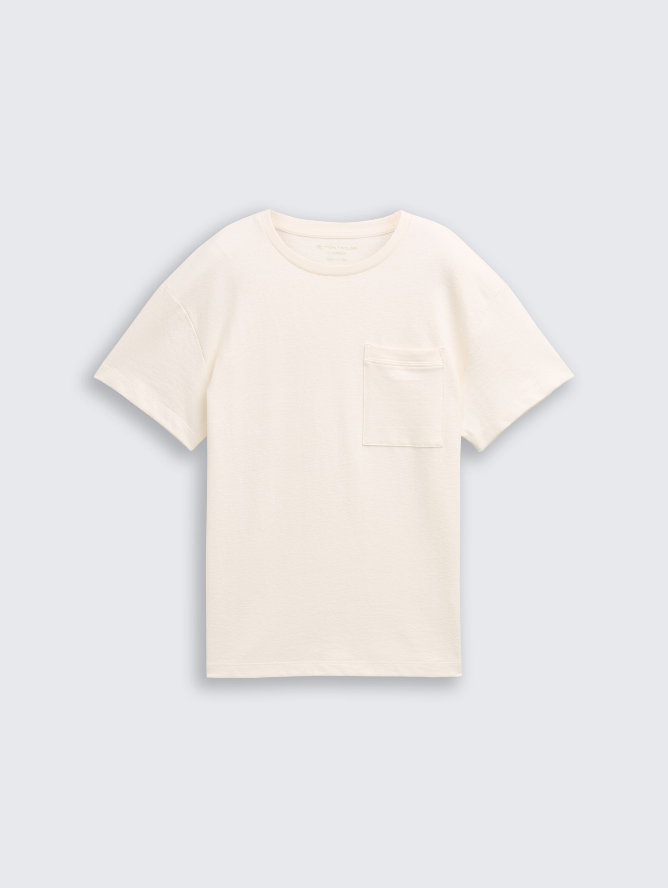 Oversize T-Shirt mit Brusttasche - wool_white - 