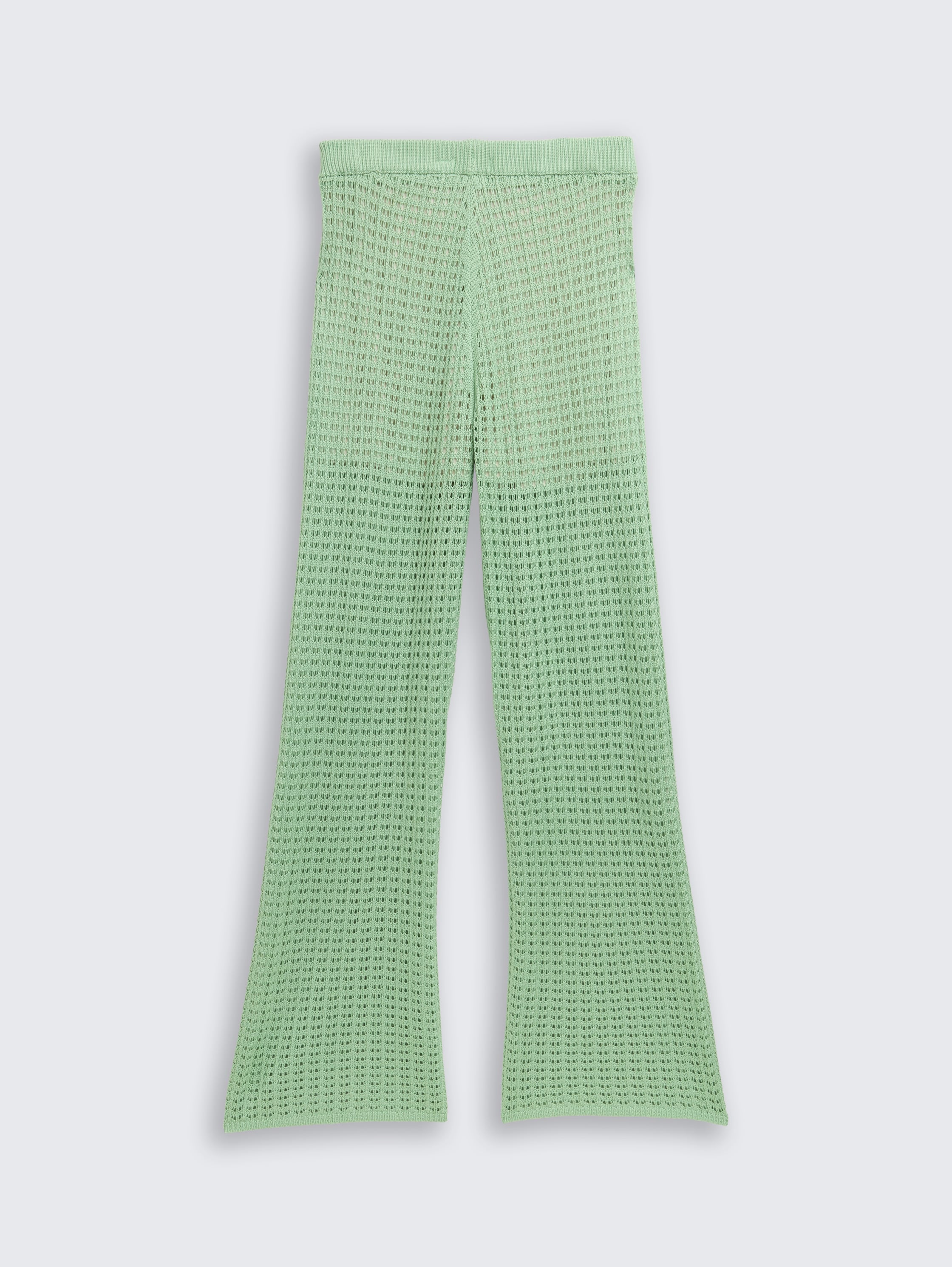 Wide Leg Strickhose - light_garden_green - 