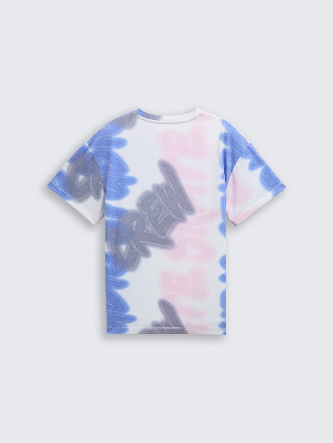 Oversize T-Shirt mit Allover-Print - colorful wording design