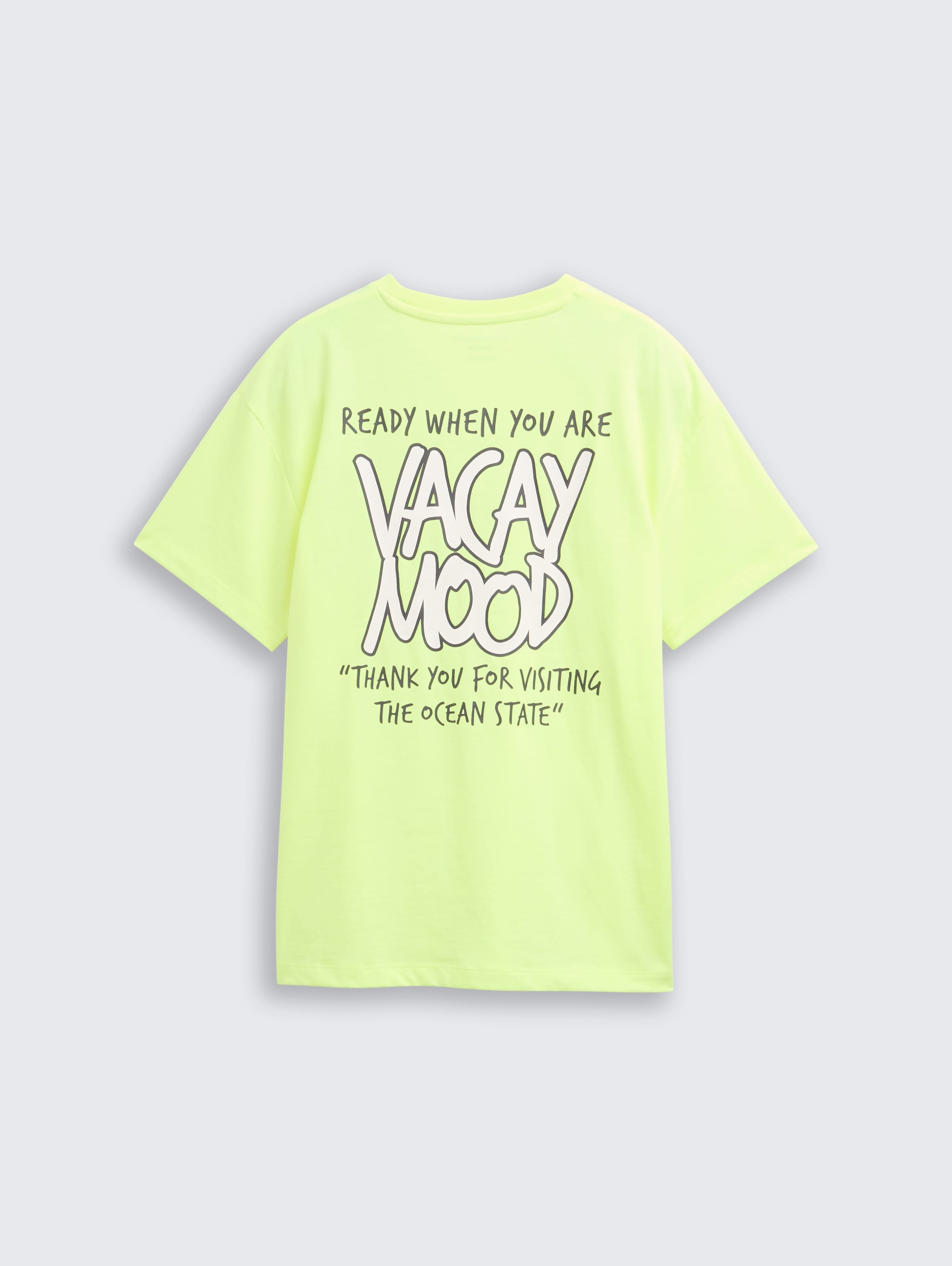 Oversize T-Shirt mit Print - greenish_neon_yellow - 