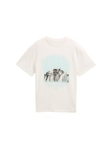 Ausgewählt, Oversize T-Shirt mit Print von Tom Tailor, weiß