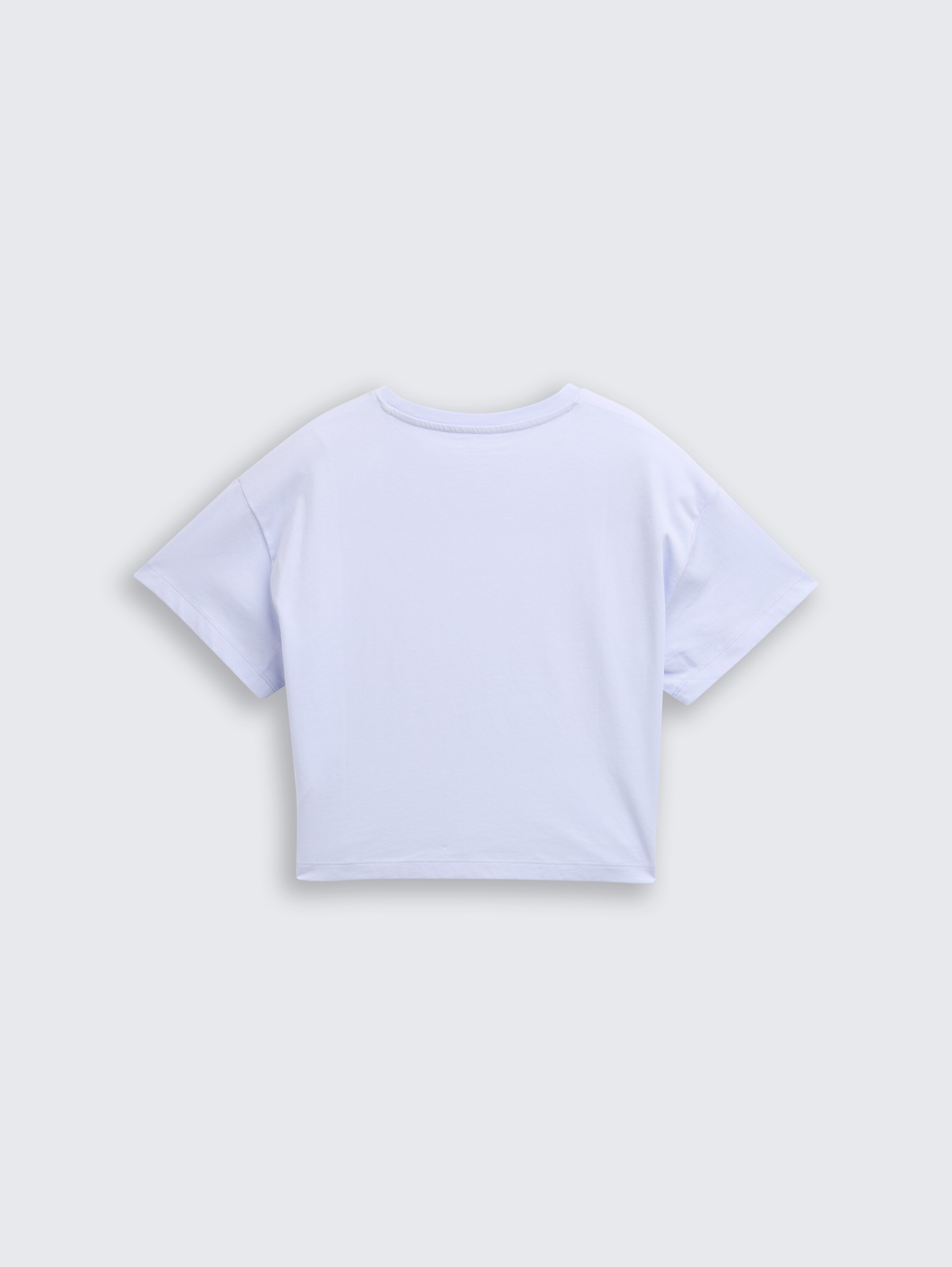 Cropped T-Shirt mit Print - light_lavender_1 - 