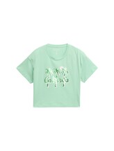 Ausgewählt, Cropped T-Shirt mit Print von Tom Tailor, grün