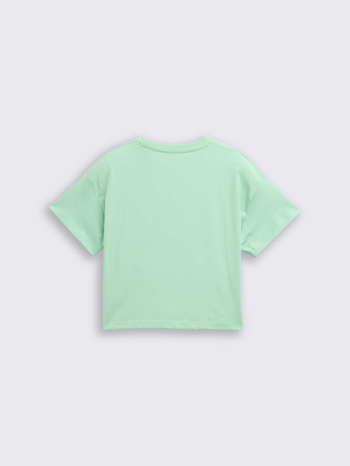 Cropped T-Shirt mit Print - light garden green