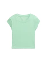 Geselecteerd, Gesneden geribd T-shirt door Tom Tailor, groen