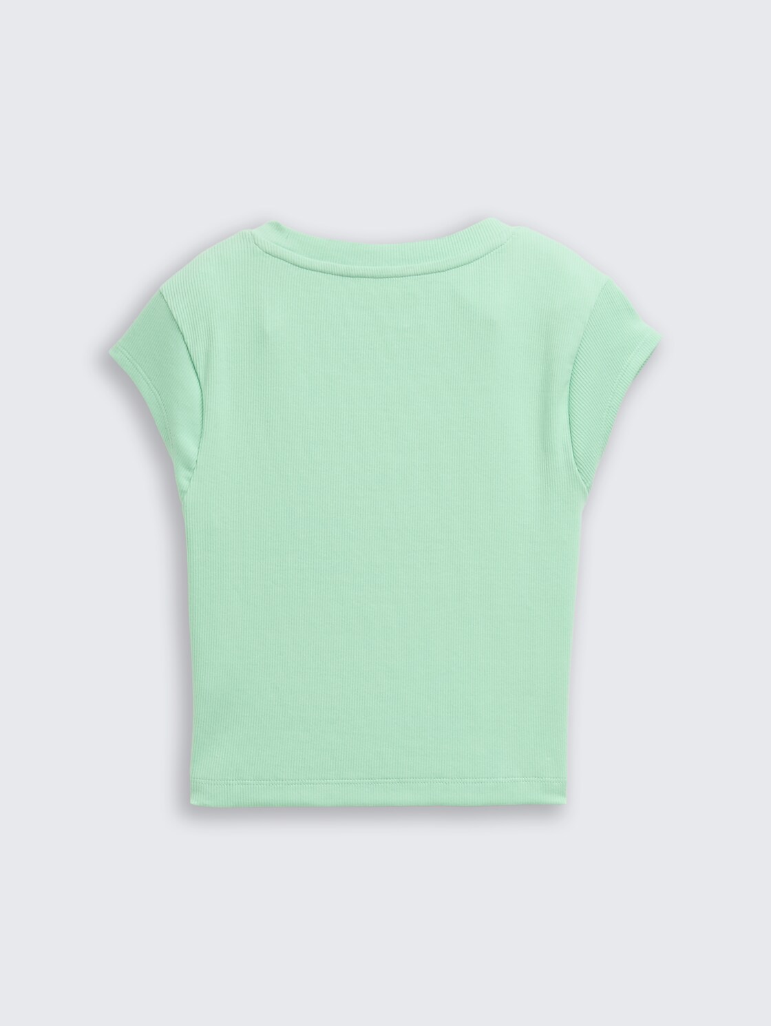 Cropped Ripp T-Shirt - light garden green