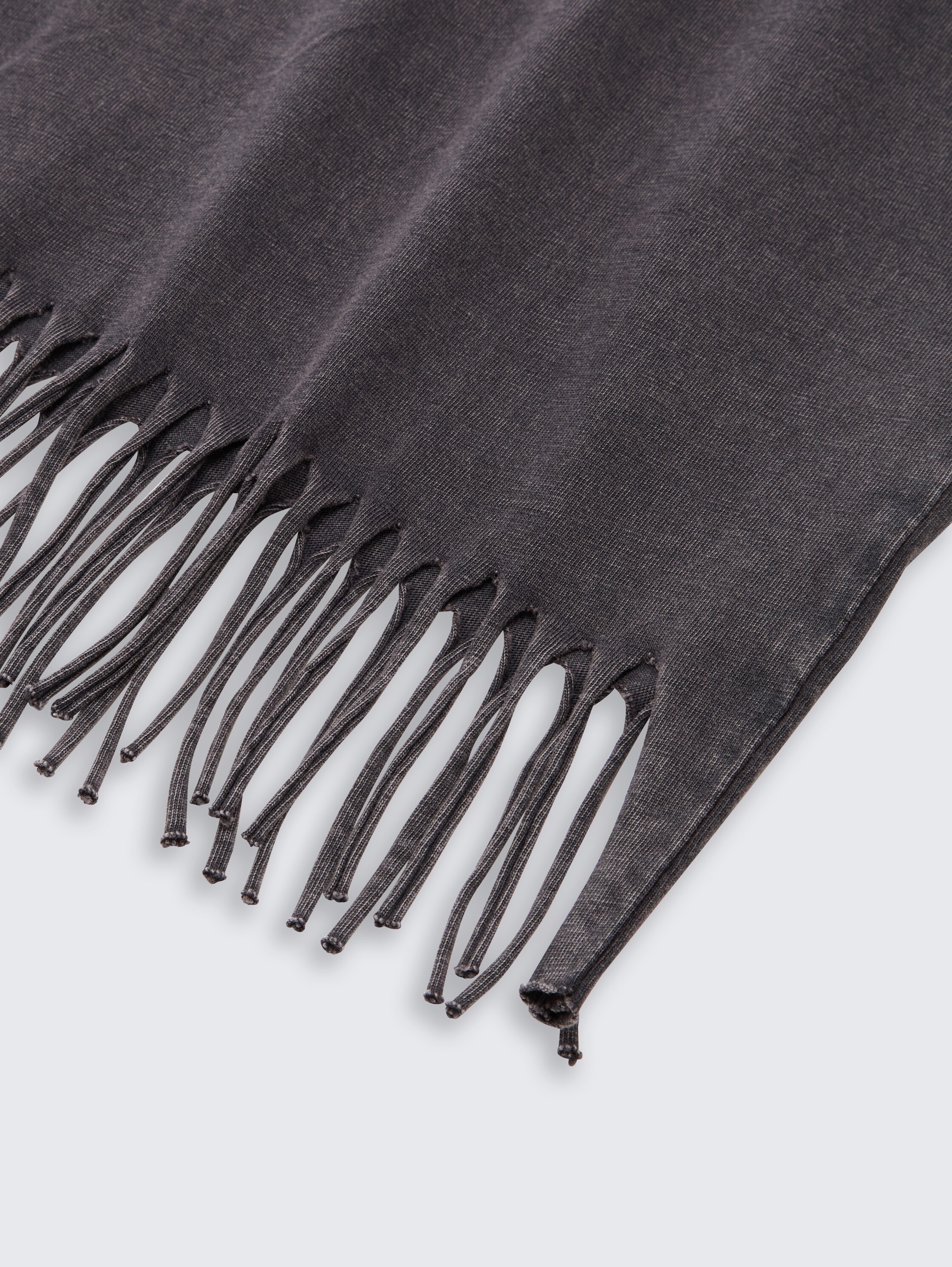 Cropped Top mit Fransen - coal_grey_1 - 