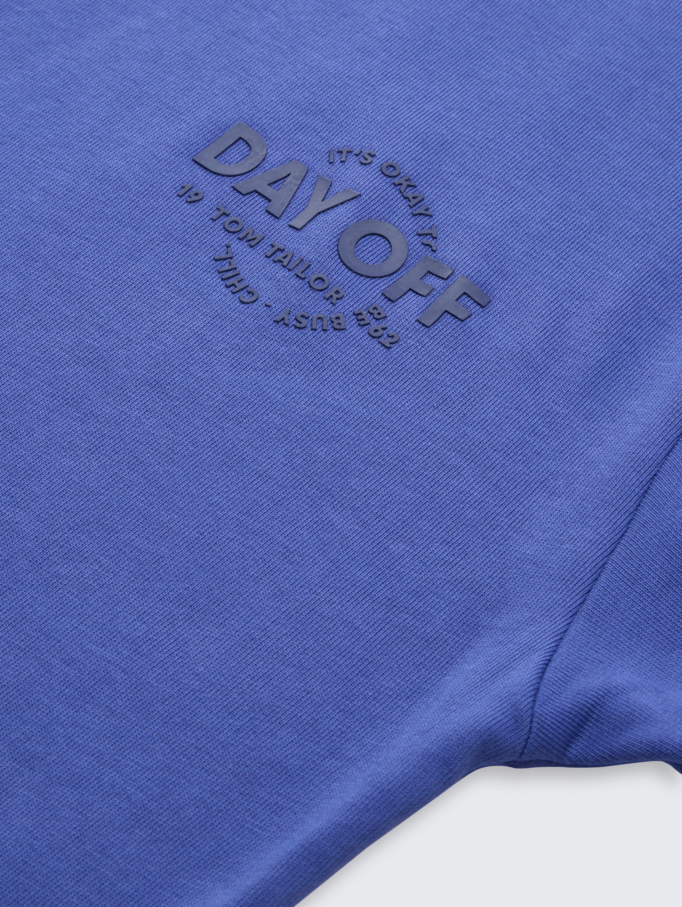 Oversize Sweatshirt mit Print - slate_blue - 