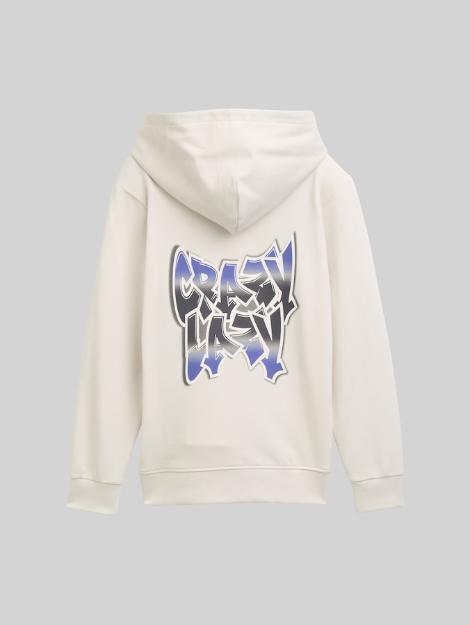 Hoodie Sweatshirt mit Rückenprint von Teen Boys, greyish white