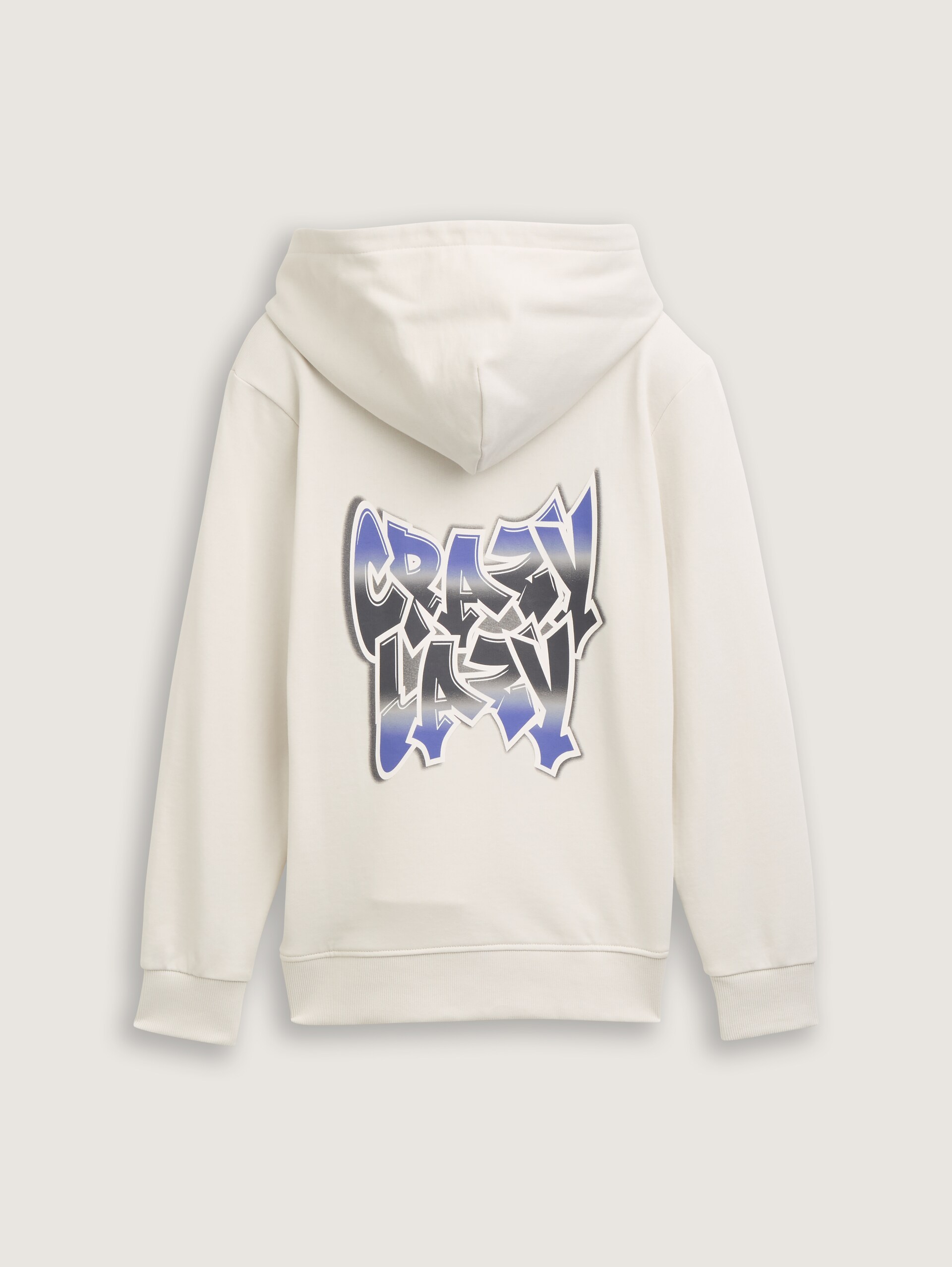 Hoodie met print op de rug - greyish white