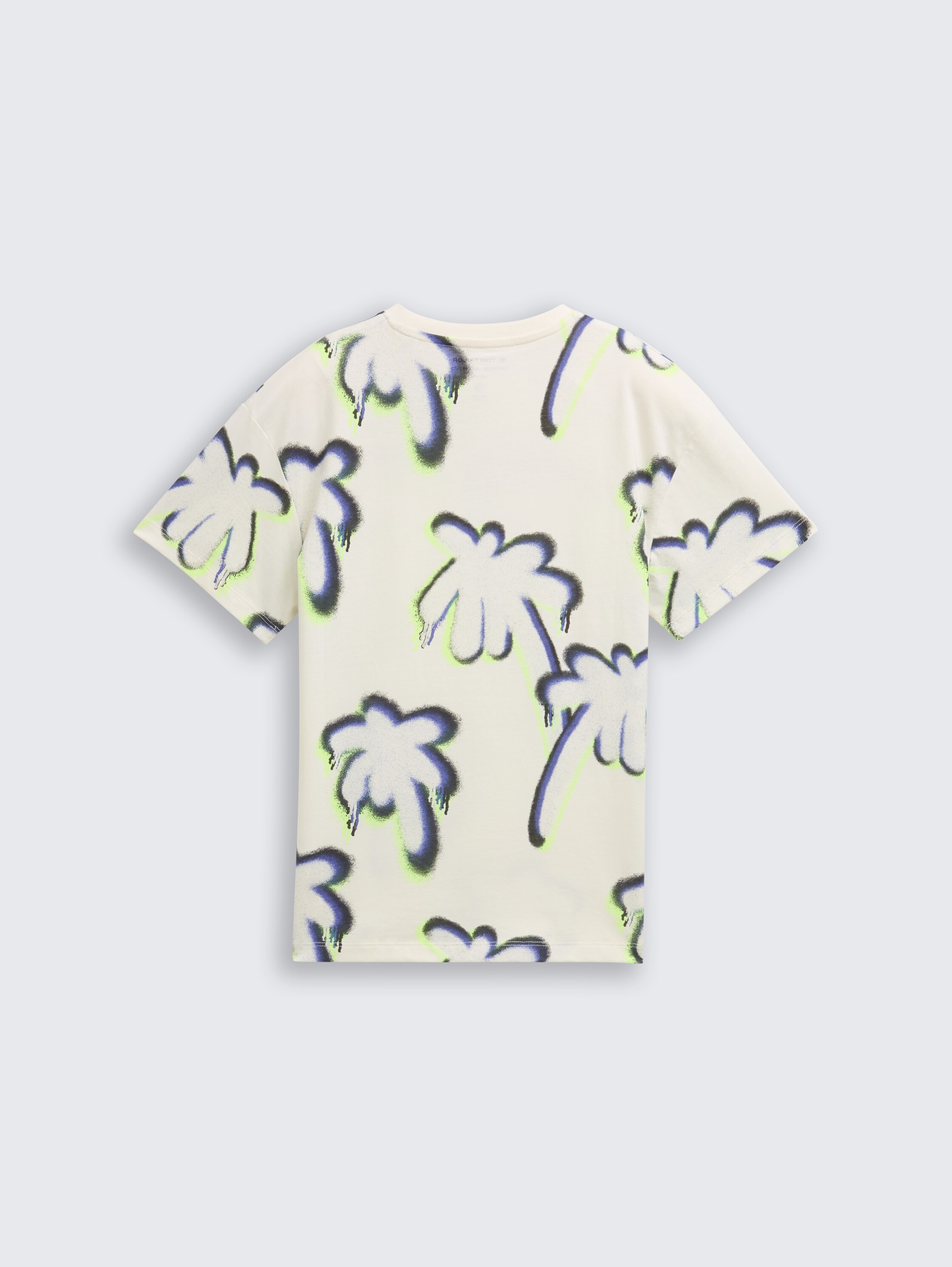 Oversize T-Shirt mit Muster - sprayed_palm_tree_design - 