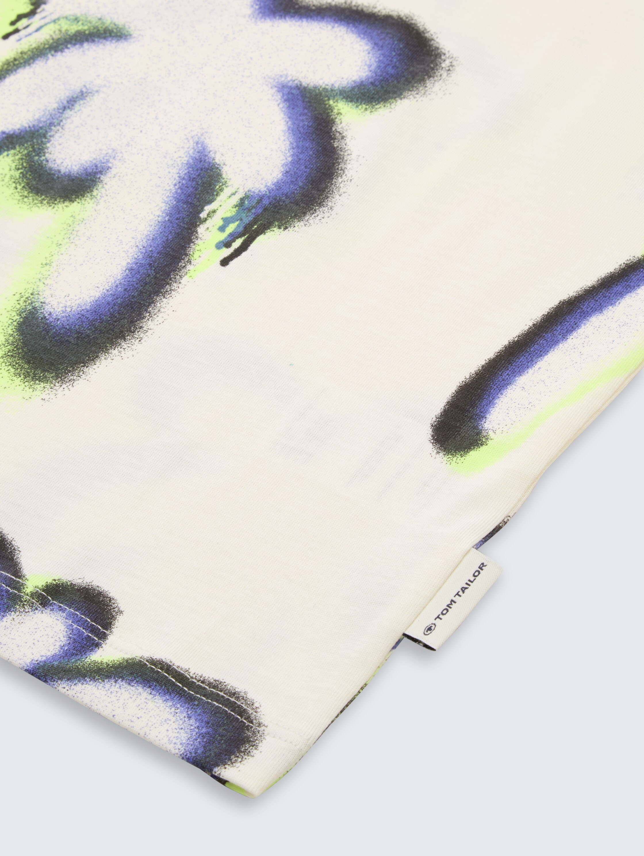 Oversize T-Shirt mit Muster - sprayed_palm_tree_design - 