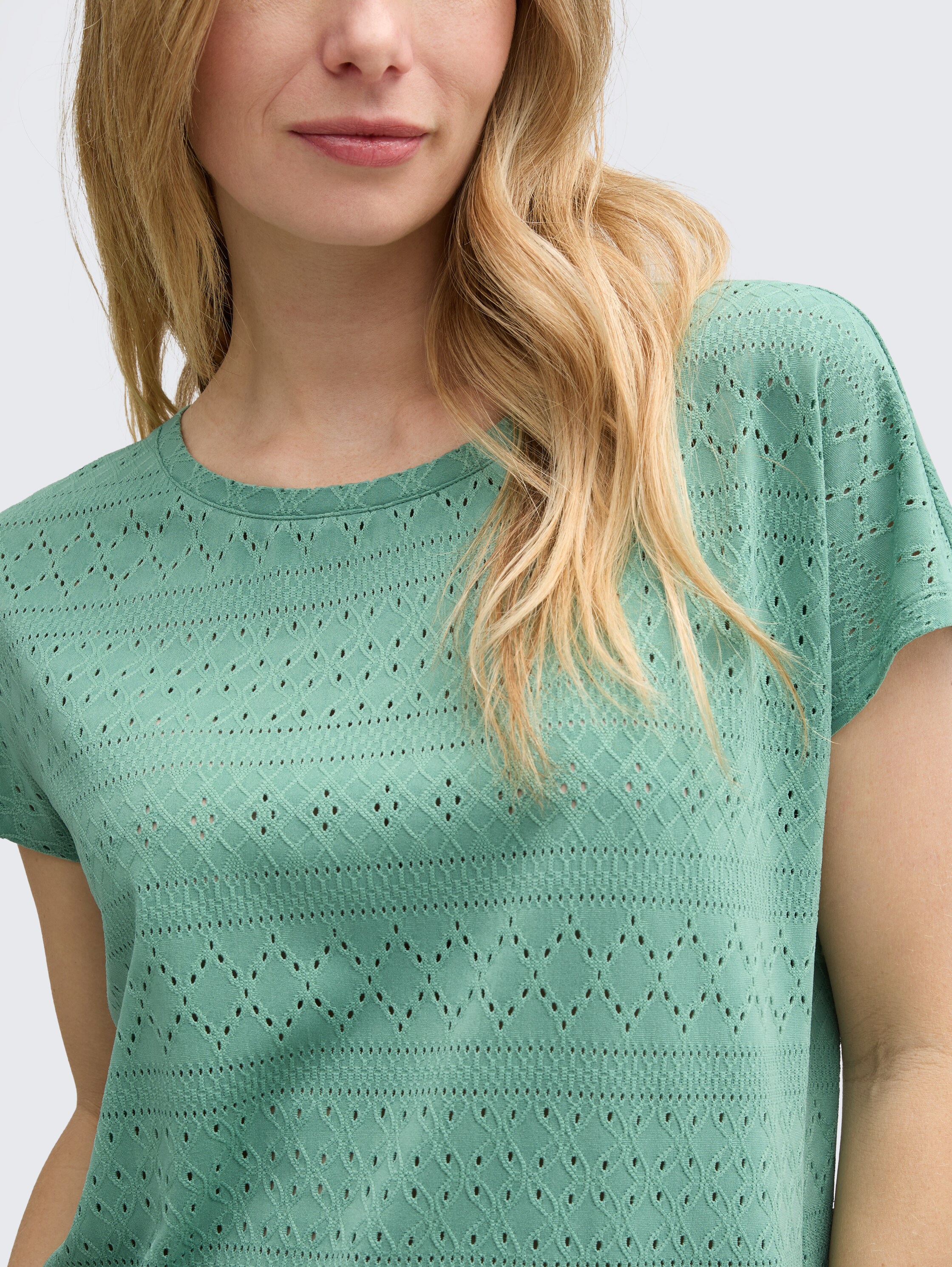 Loose Fit Ajour T-Shirt - faded_green - 