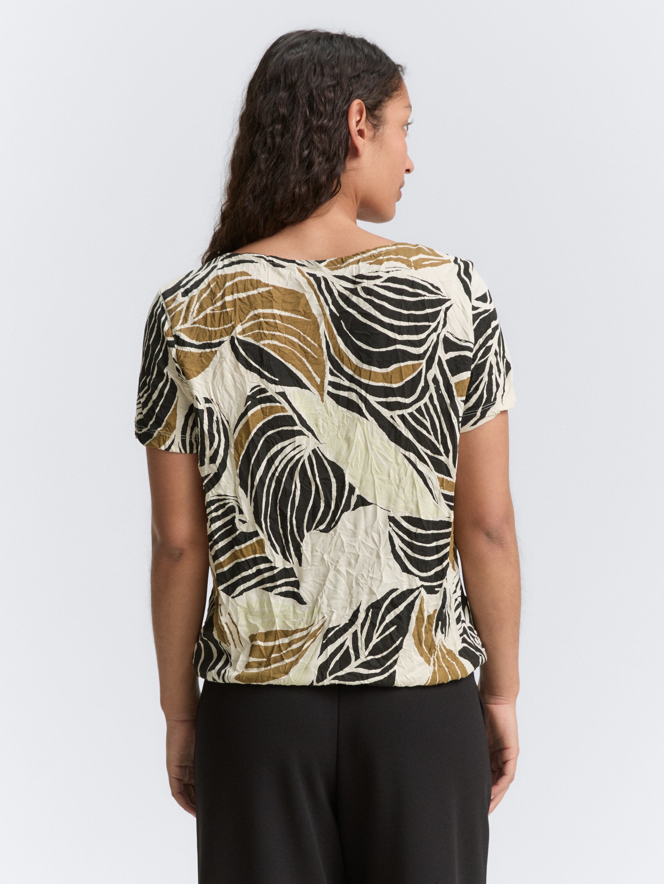 Crinkle T-Shirt mit Muster - 2