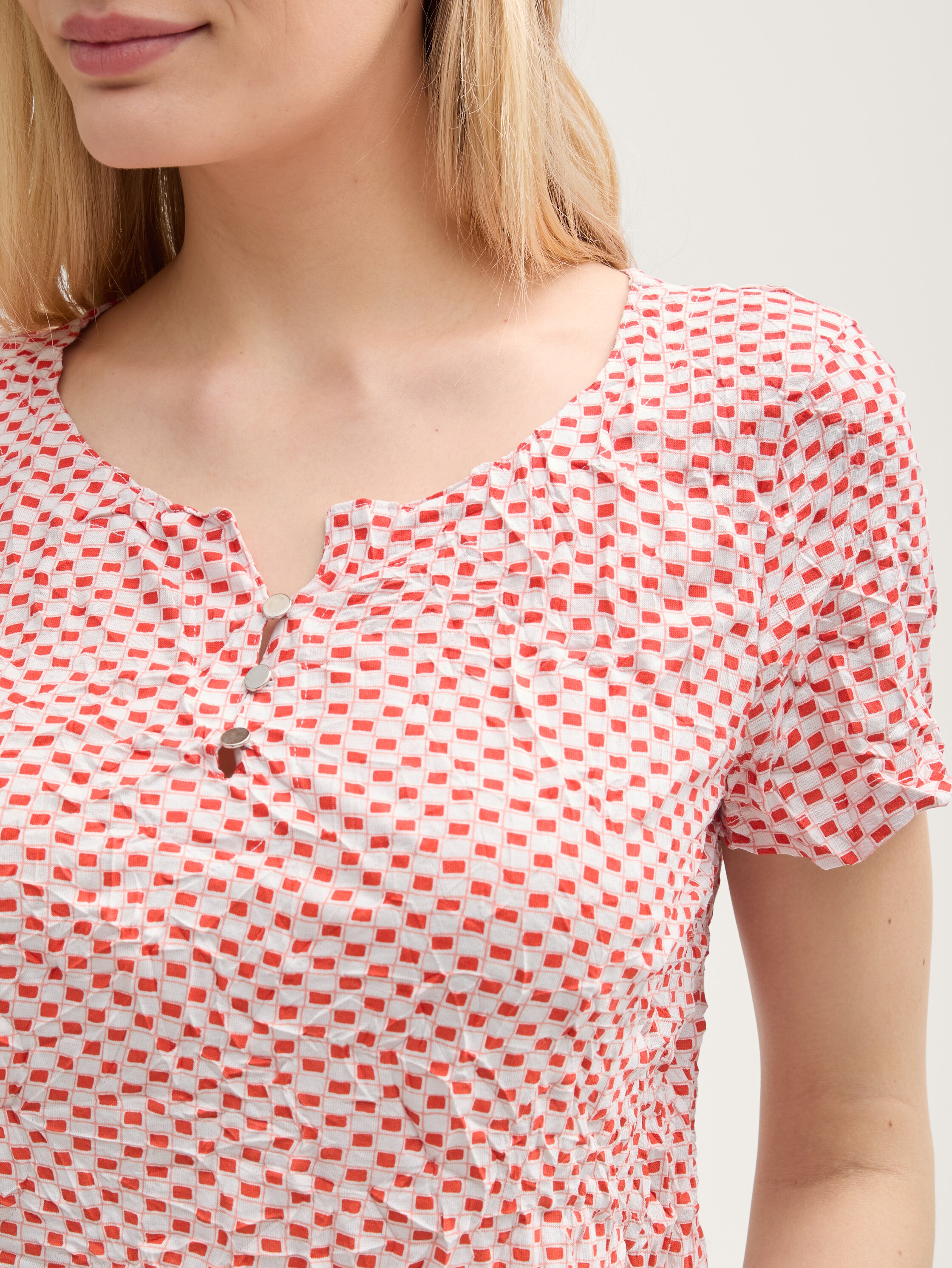Crinkle T-Shirt mit Muster - 4