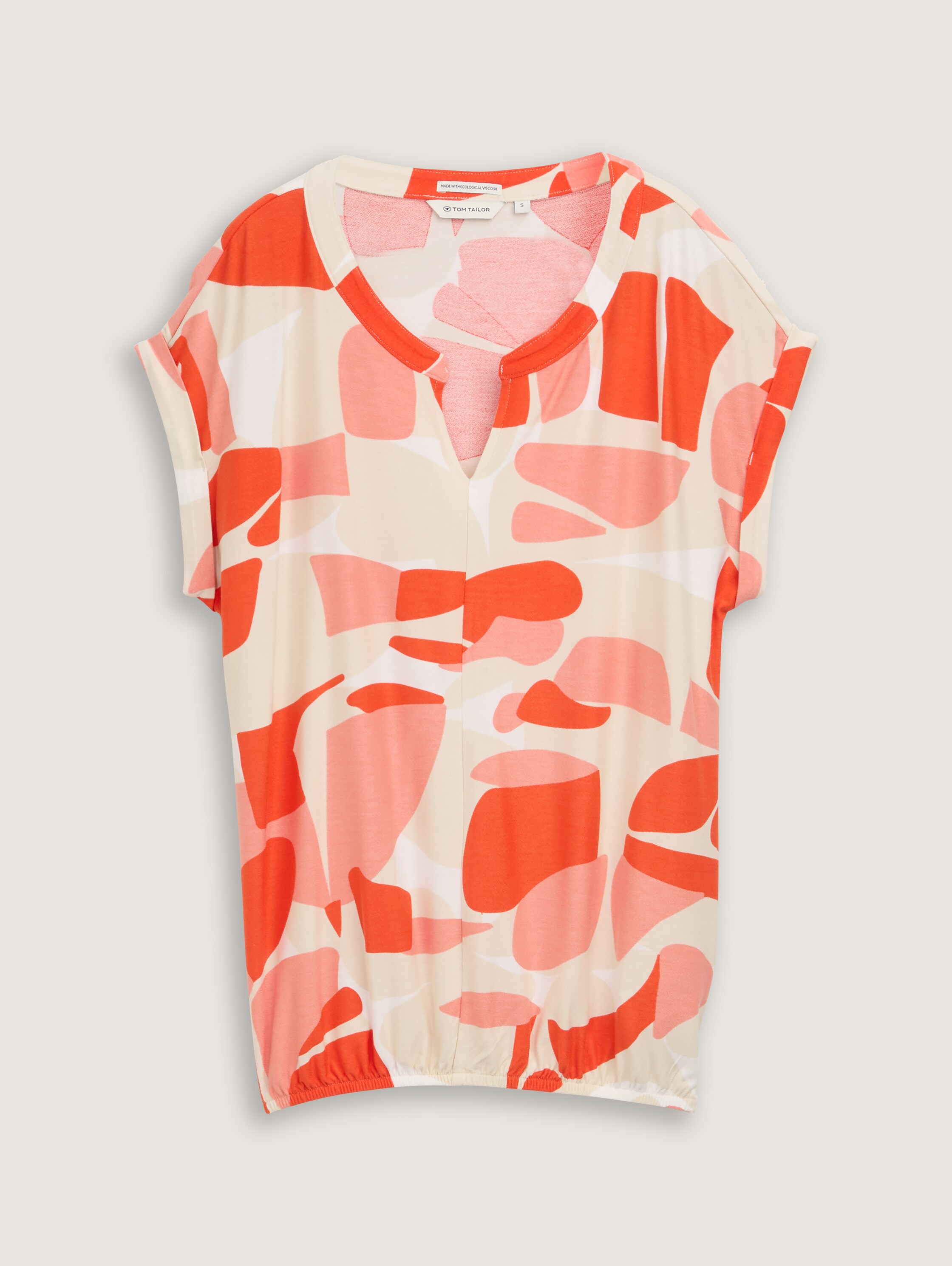 T-Shirt mit Muster - red_dots_and_shapes_design - 