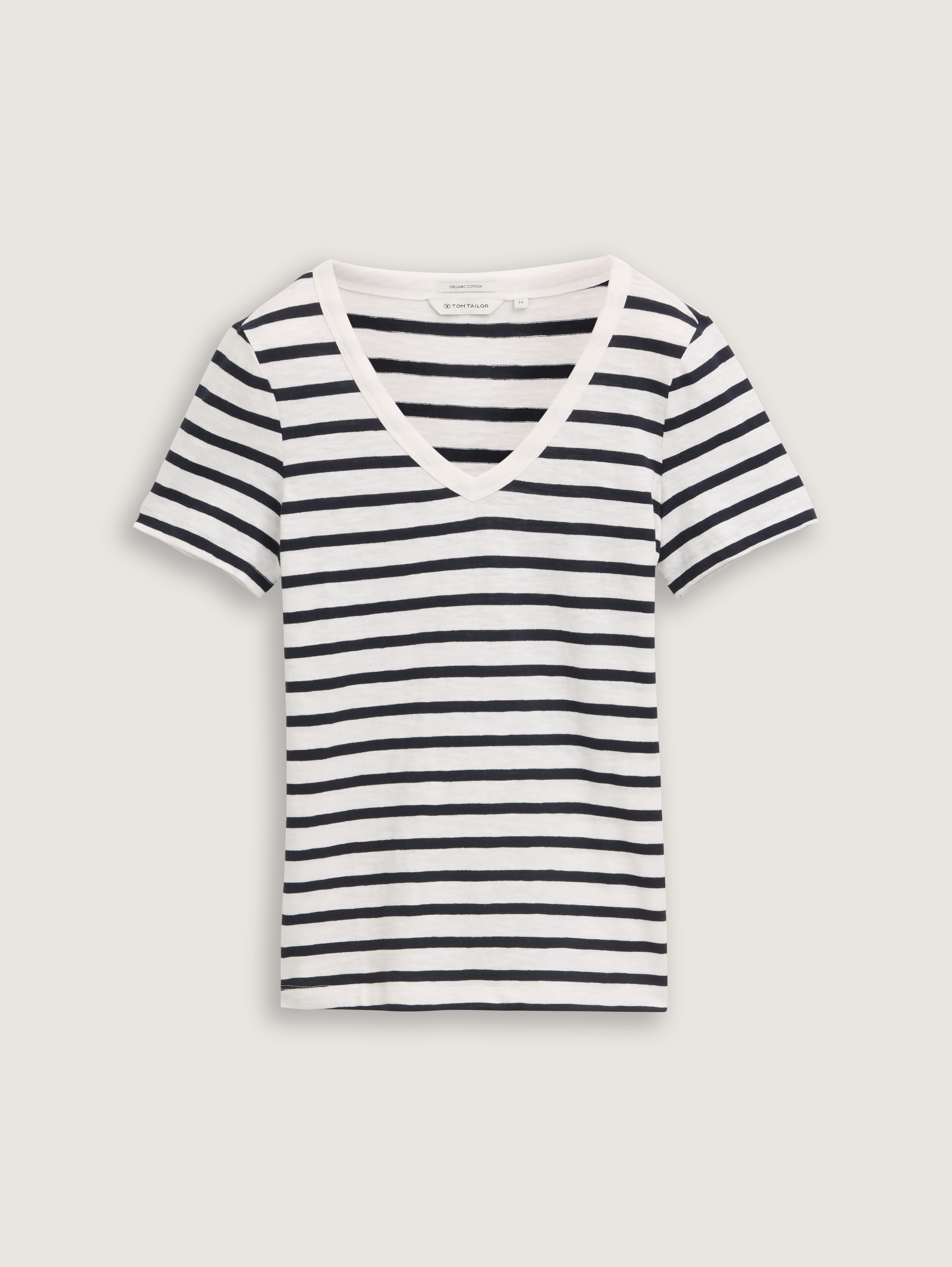 売れ筋商品|||トム テイラー デニム Tシャツ レディース トップス TMODERN STRIPE - Print T-shirt - white black stripe Striped T-shirt by Tom Tailor