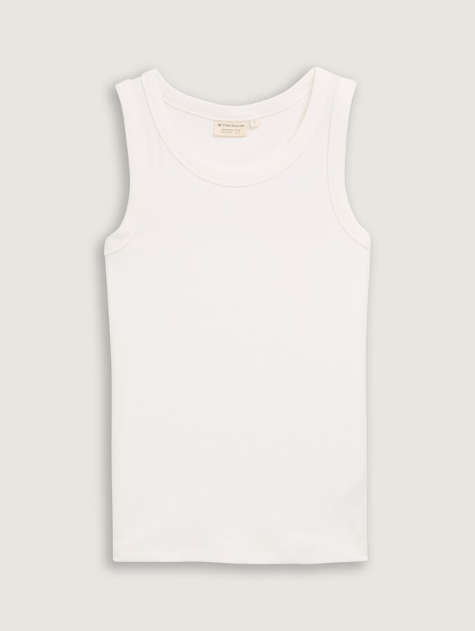 Ribbed top by Women, Whisper White