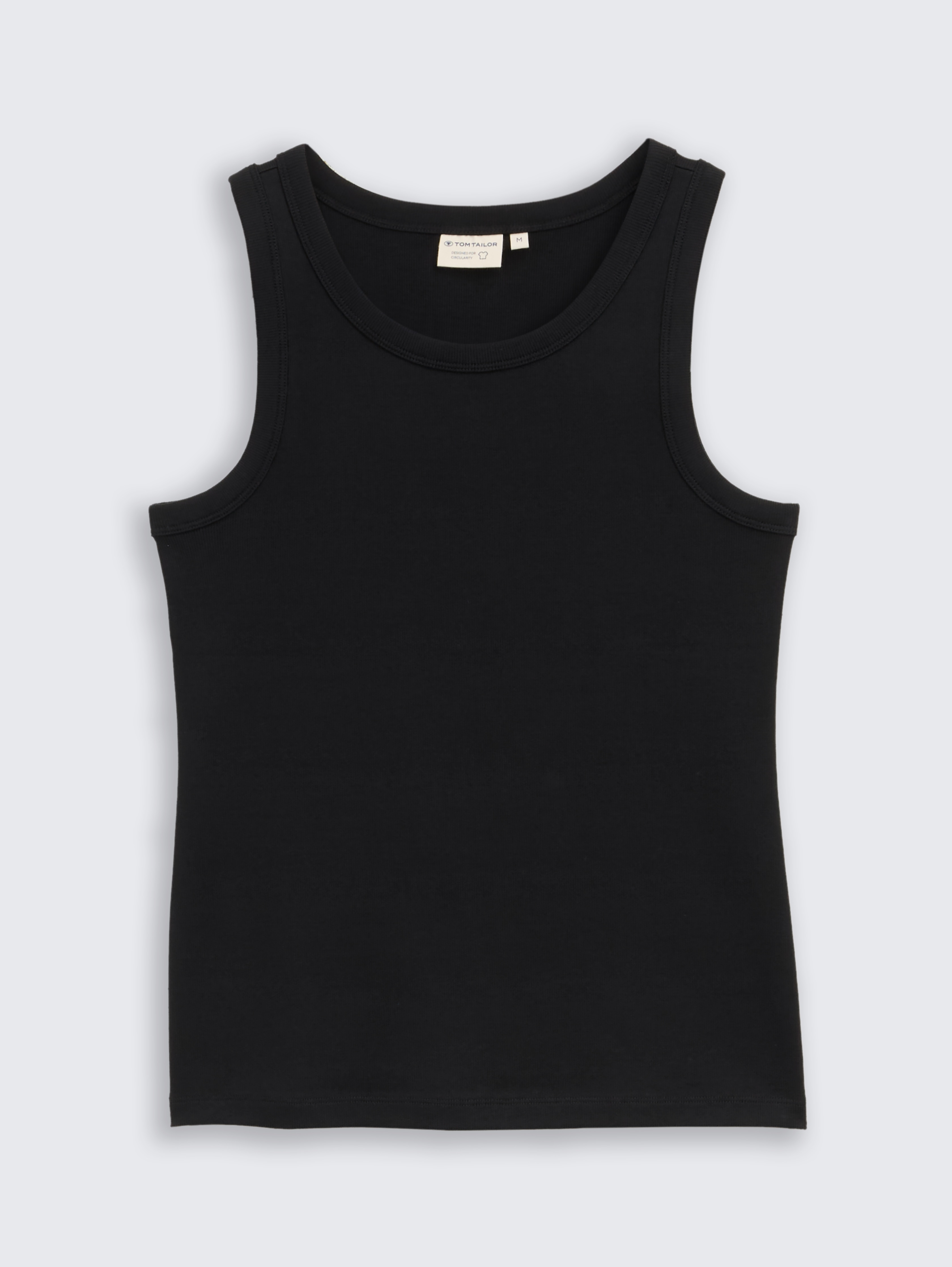 Coated Ripp Top mit Glitzer-Effekt von Tom Tailor