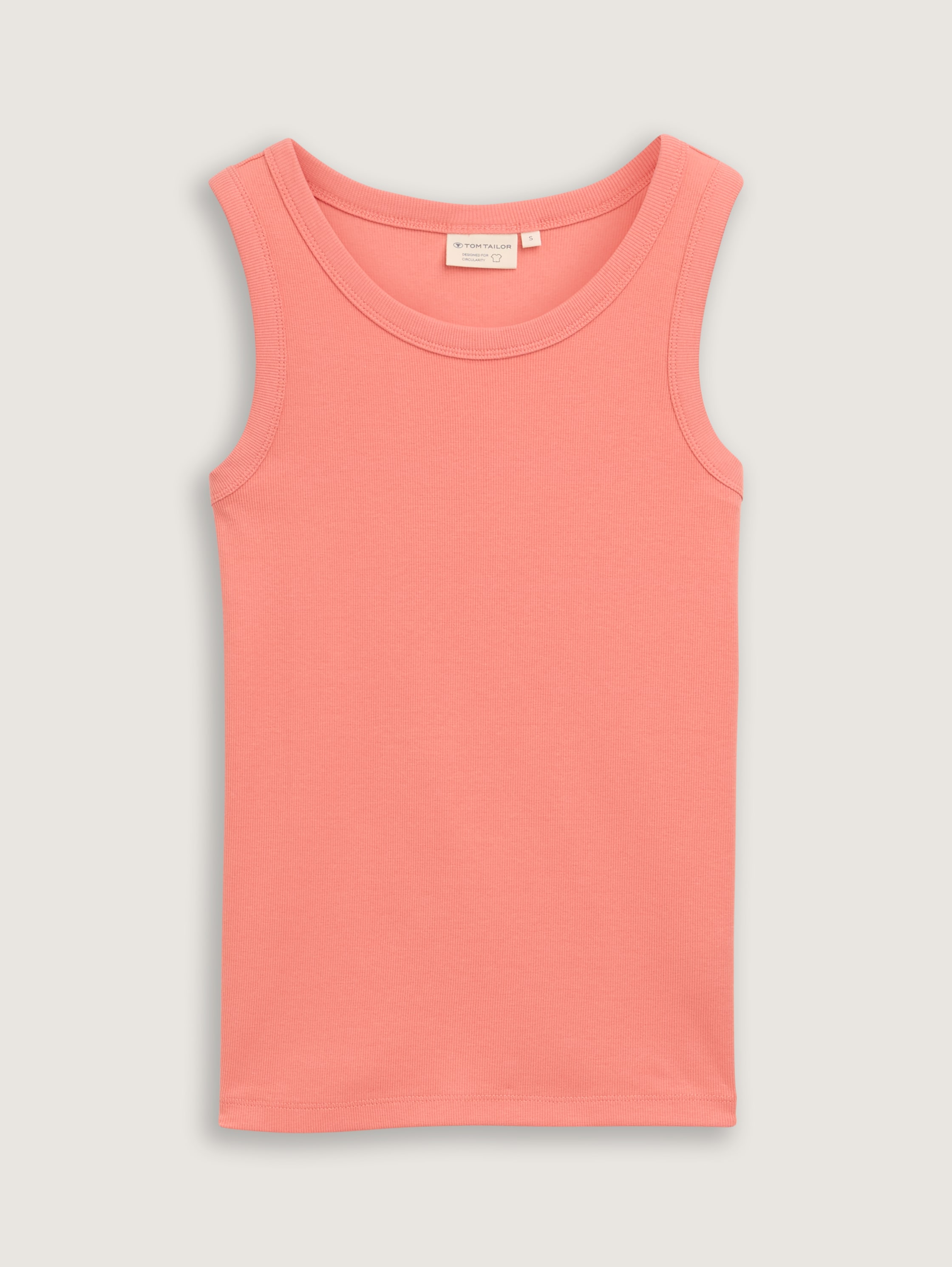 Top mit Rippstruktur - rosewood_pink - Vorder-Produkt-Ansicht