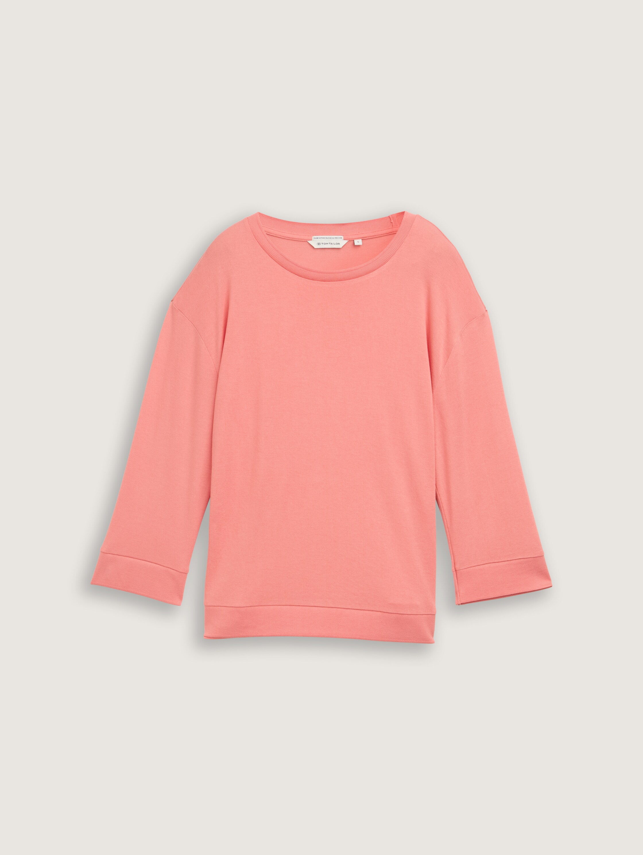 Langarmshirt mit Rundhalsausschnitt - rosewood_pink - 