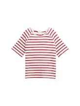 Geselecteerd, Raglan T-shirt met gestreept patroon door Tom Tailor, wit