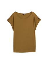 Geselecteerd, T-shirt met cut-outs door Tom Tailor, groen