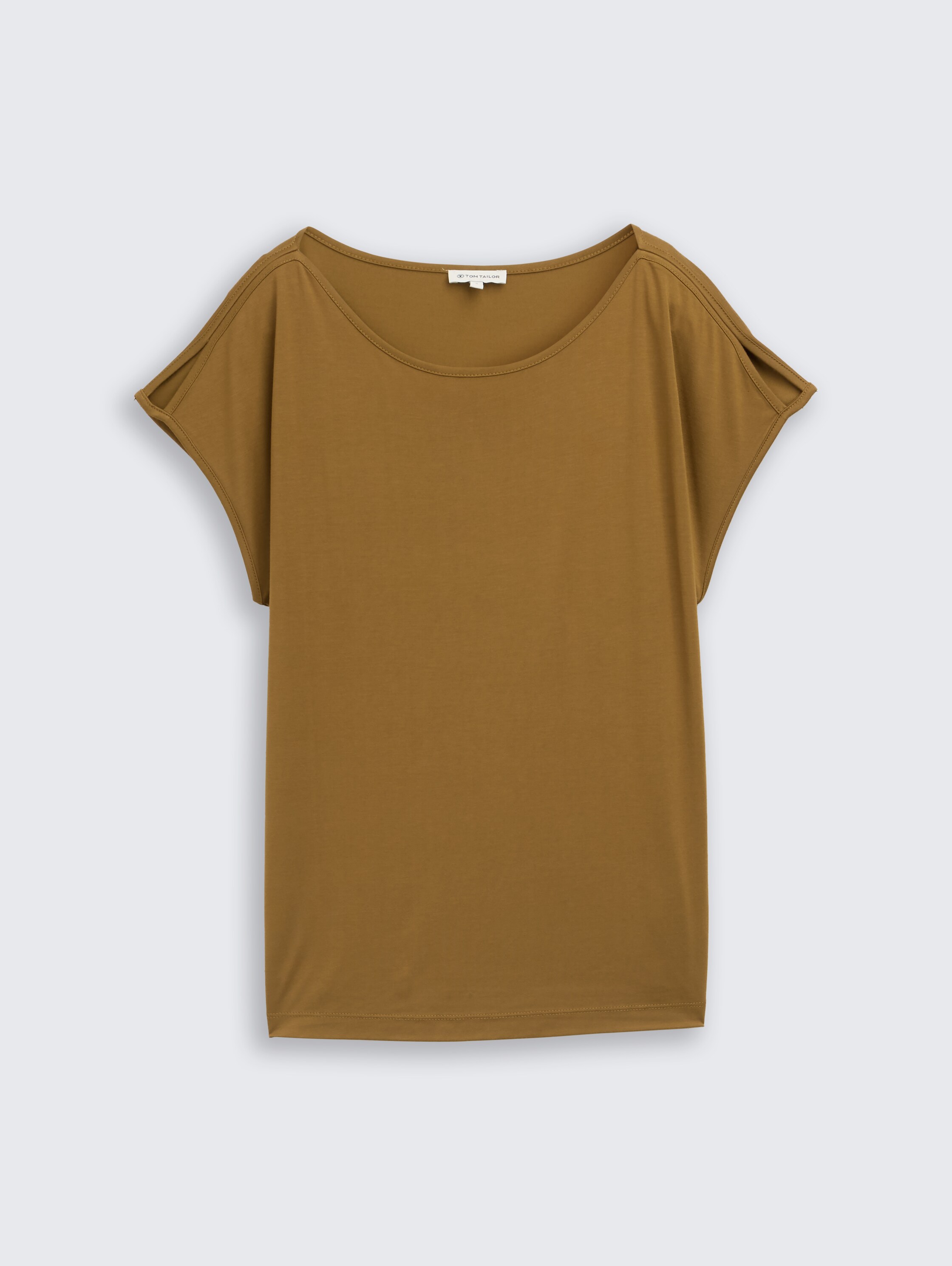 T-Shirt mit Cut-Outs - nutria_olive - 