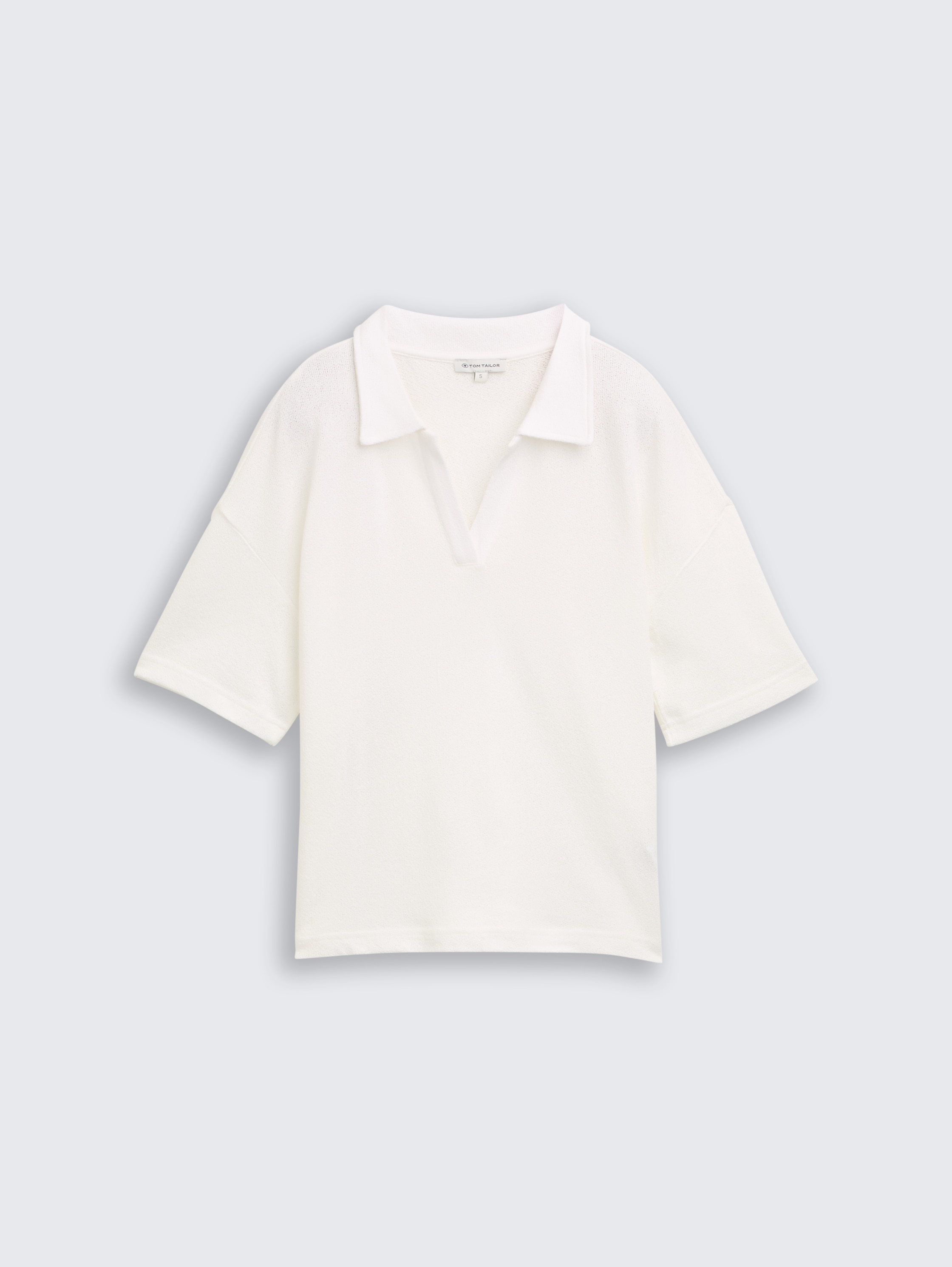 T-Shirt mit Polokragen - whisper_white - 