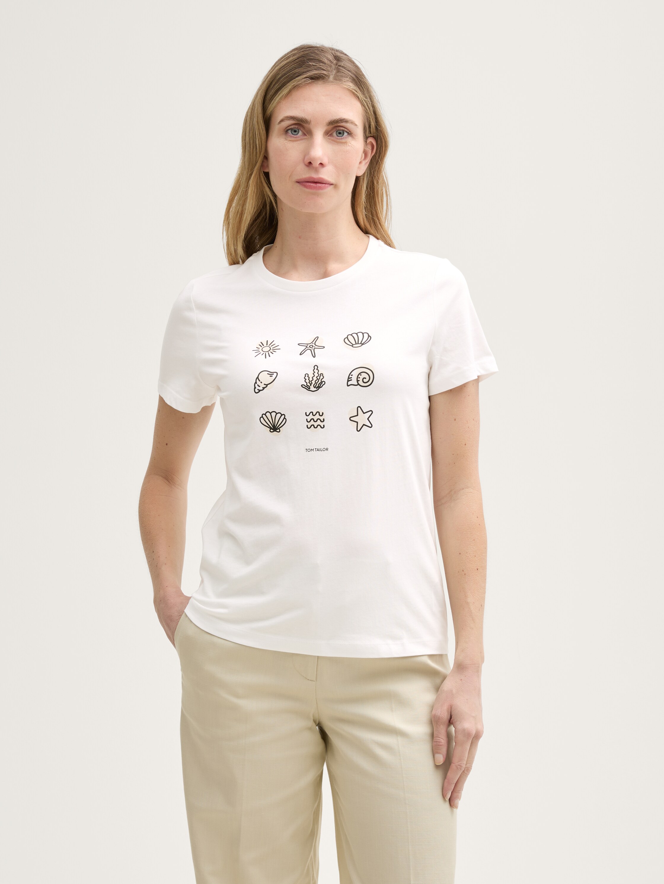 T-Shirt mit Print - whisper_white - 