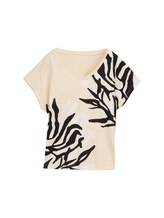 Geselecteerd, T-shirt met print door Tom Tailor, beige