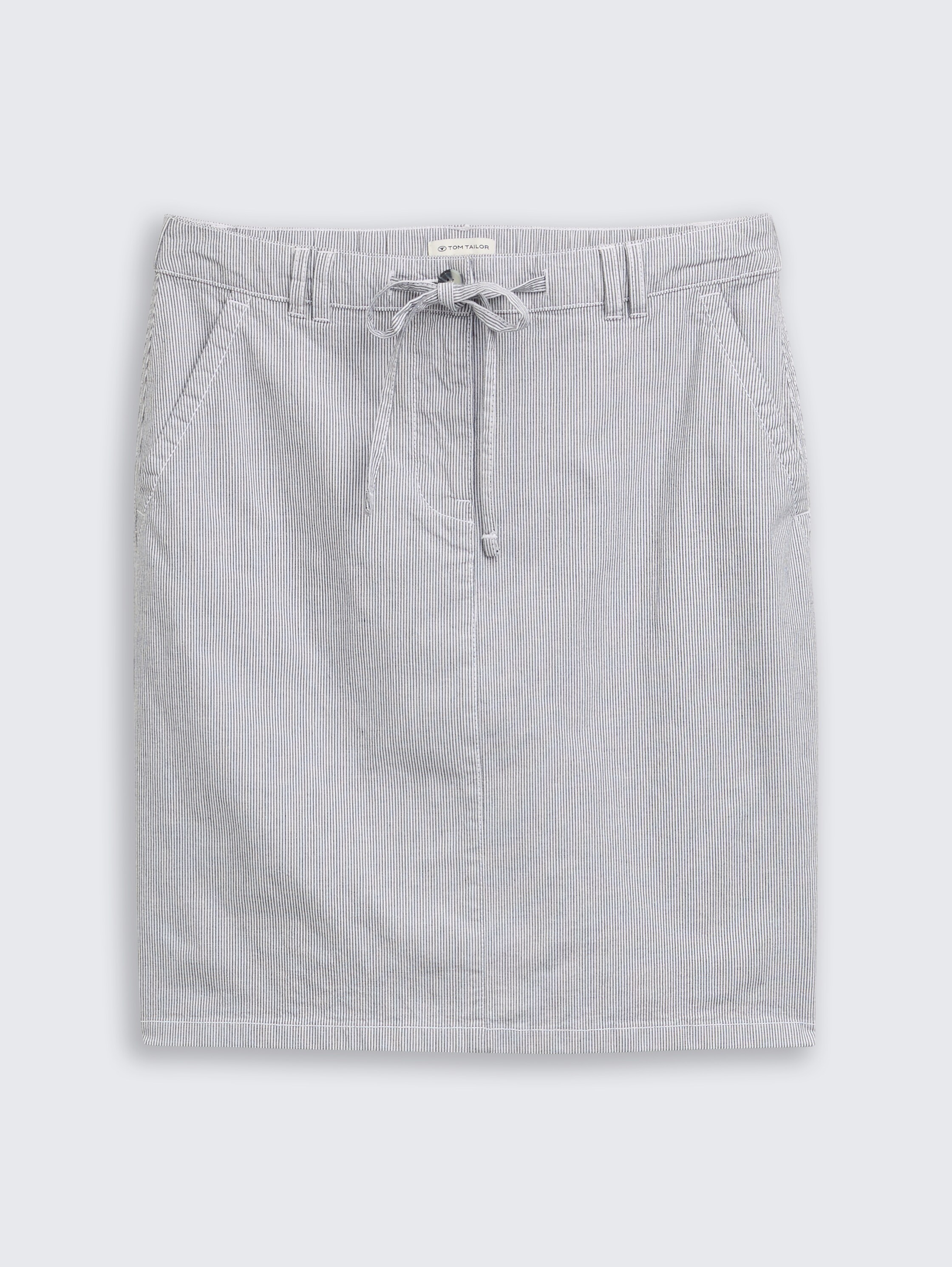 Chino Rock mit Kordelzug - delicate_navy_white_stripe - 