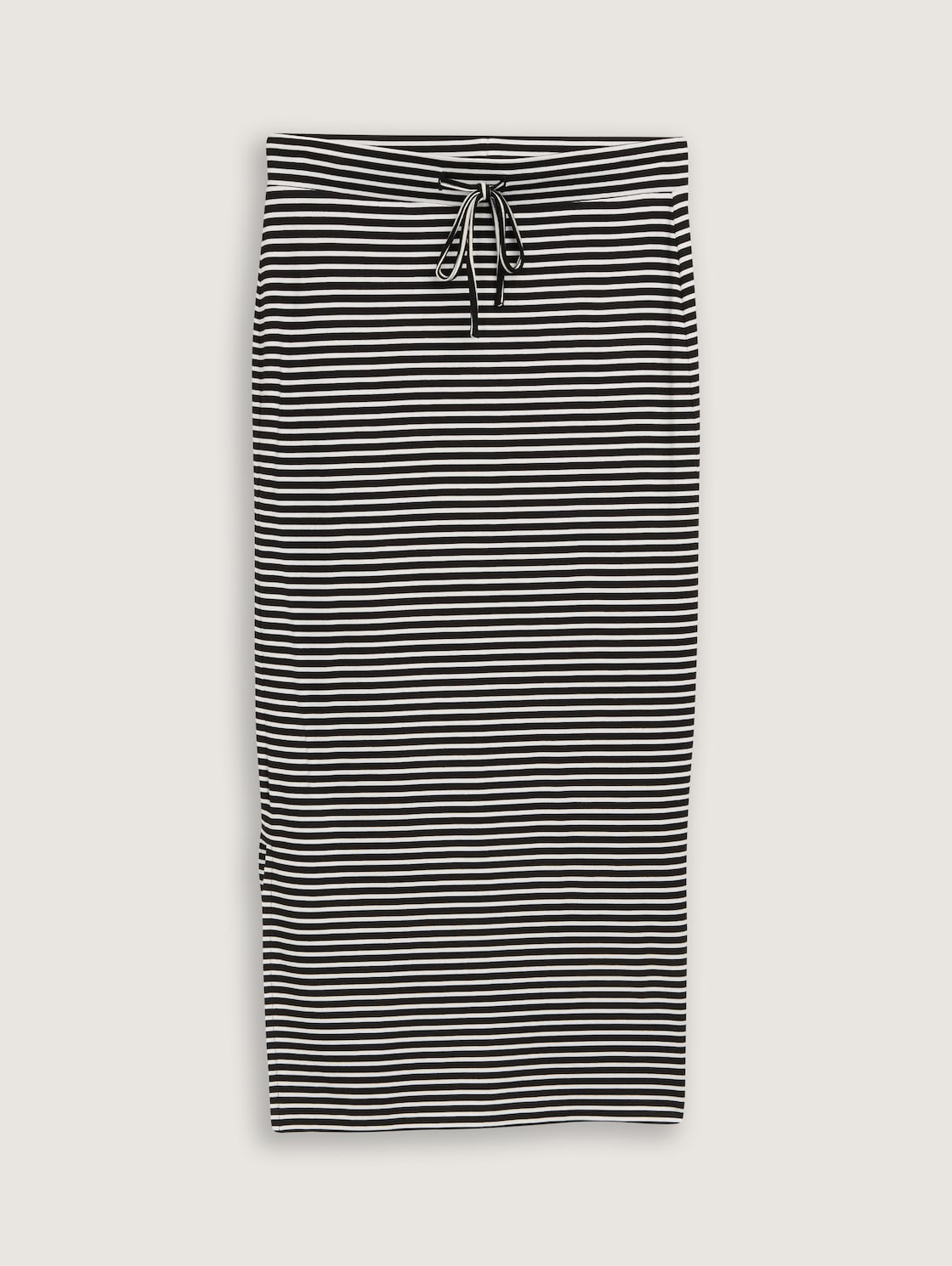 Jersey Midi-Rock - white black irregular stripe - Vorder-Produkt-Ansicht