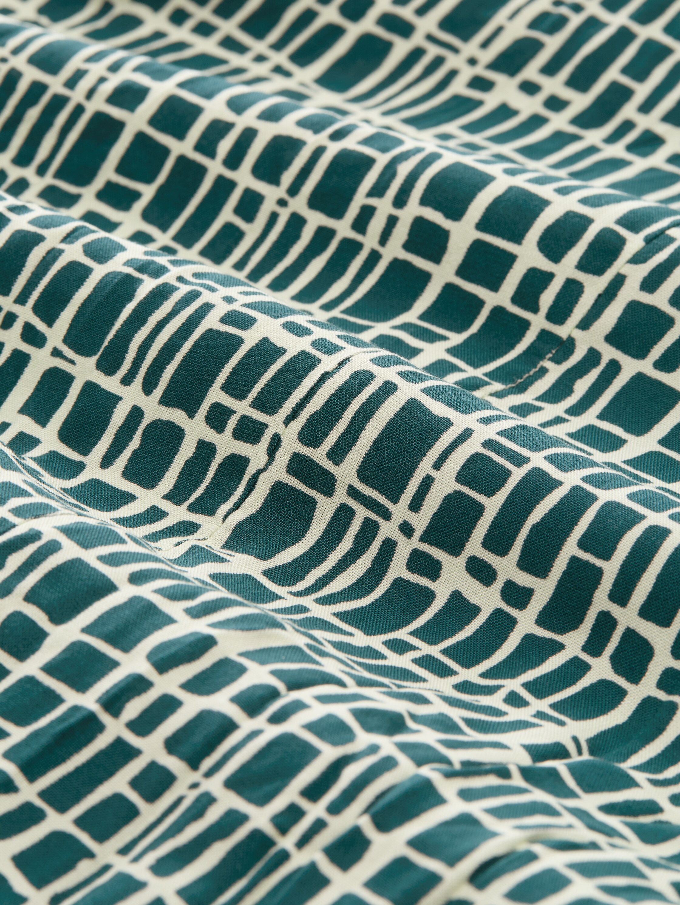 High Waist Midi-Rock aus Viskose - abstract_tel_green_grid_design - 