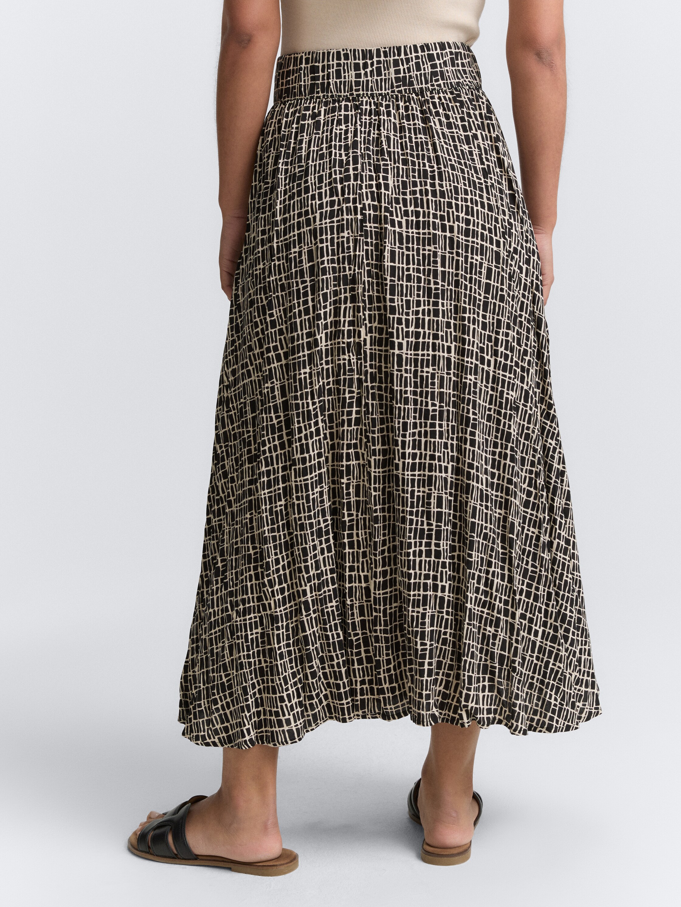 High Waist Midi-Rock aus Viskose - 2