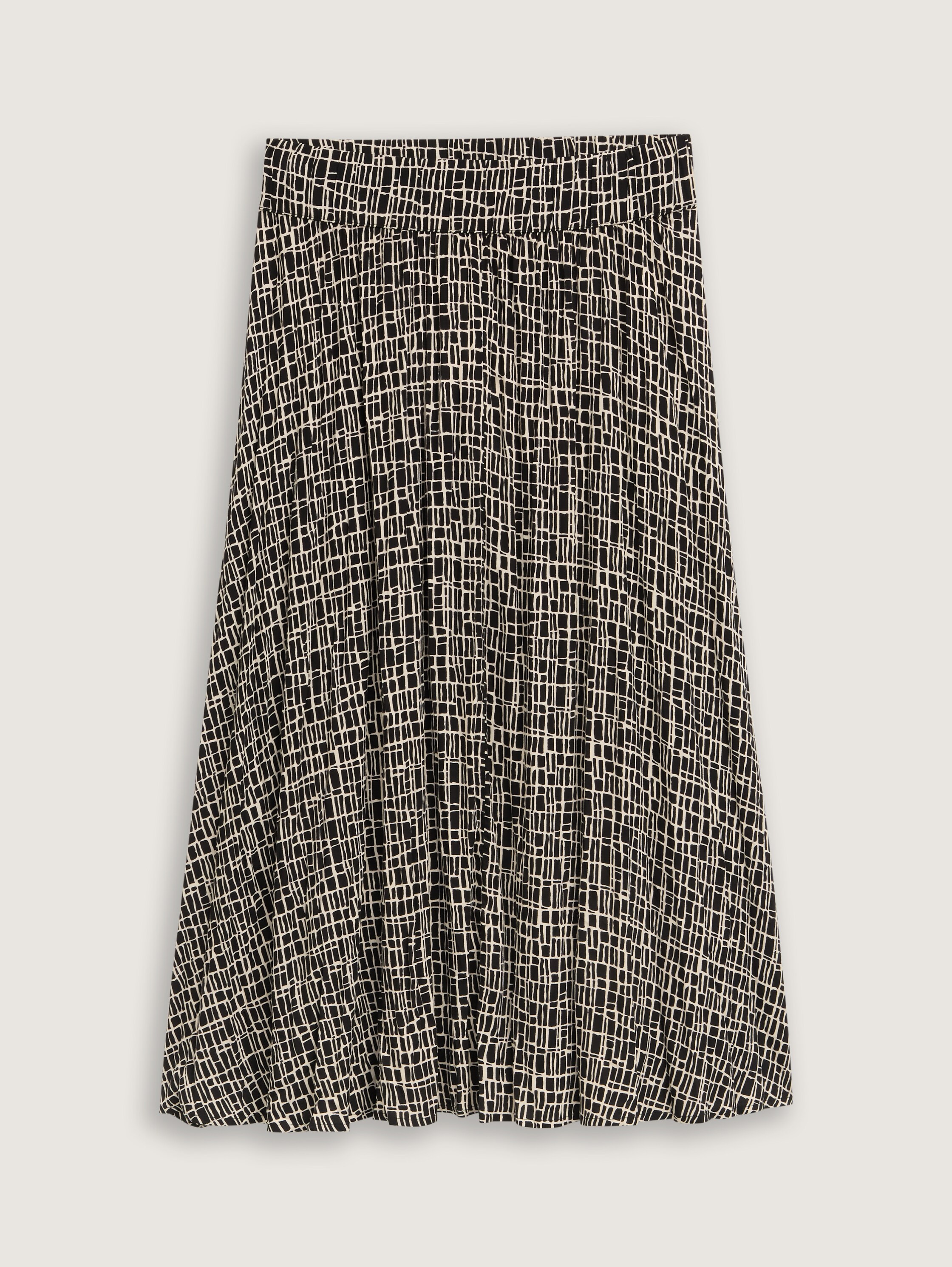 High Waist Midi-Rock aus Viskose - 3