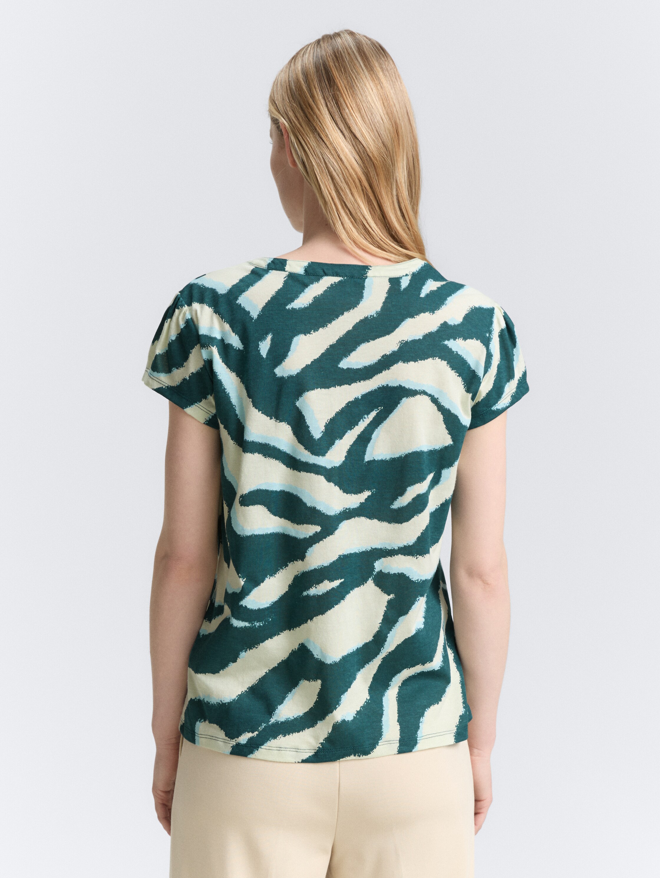 T-Shirt mit Muster - abstract_teal_zebra_print - 