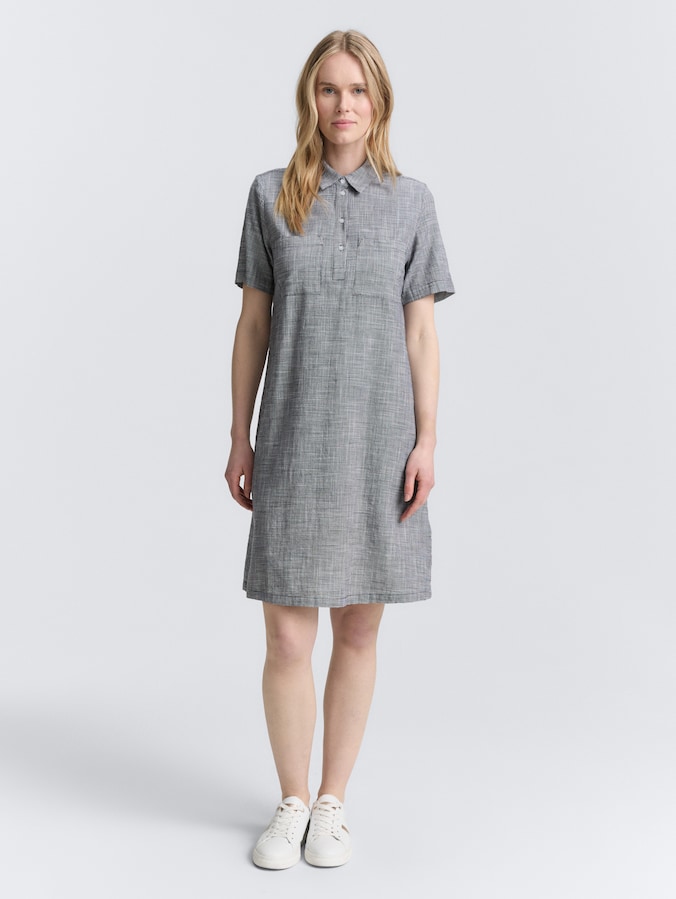 Blouse dress with breast pockets by Women, midnight navy blue